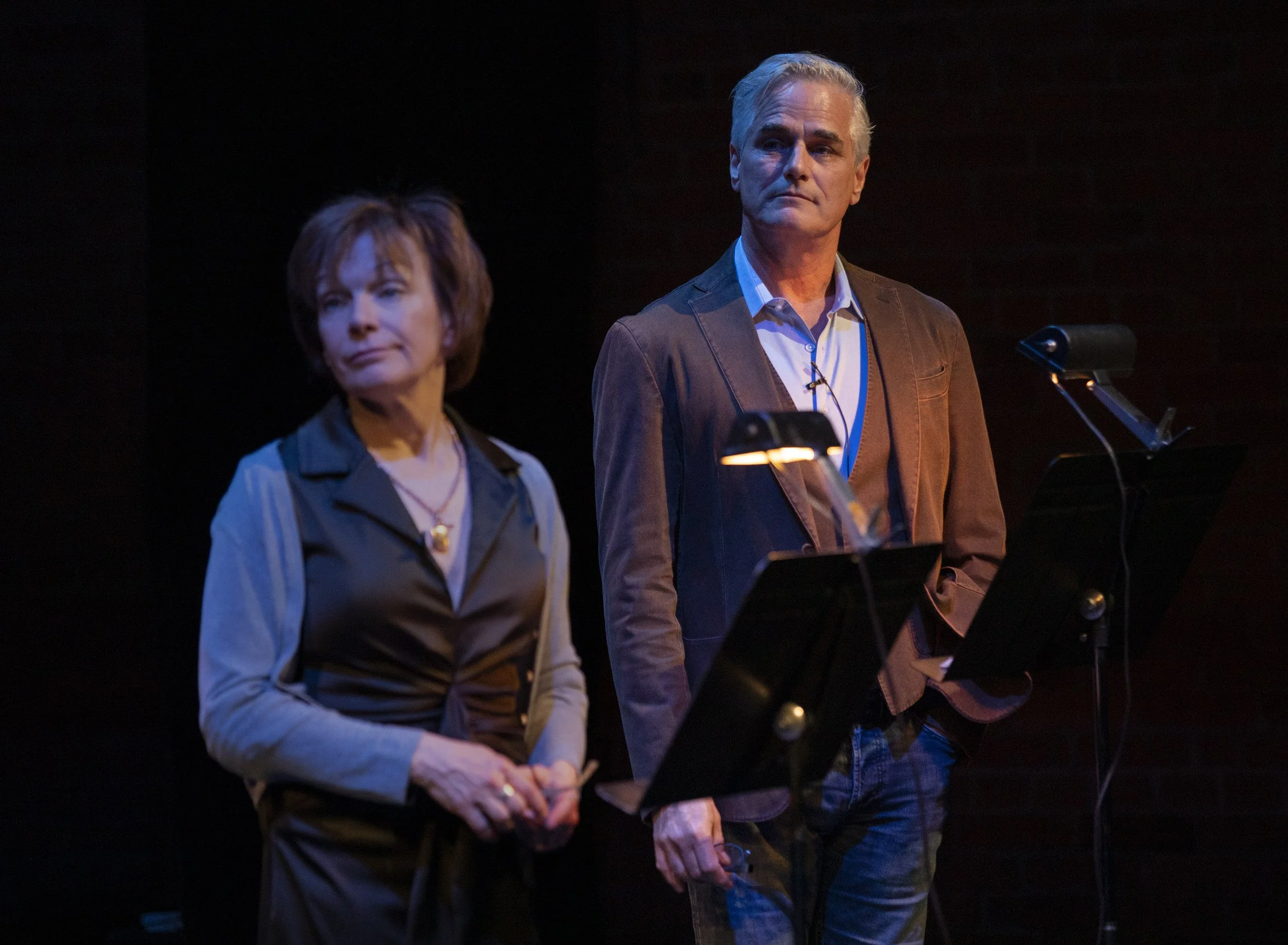  From left to right: Martha Burns, Paul Gross Photo by John Lauener 