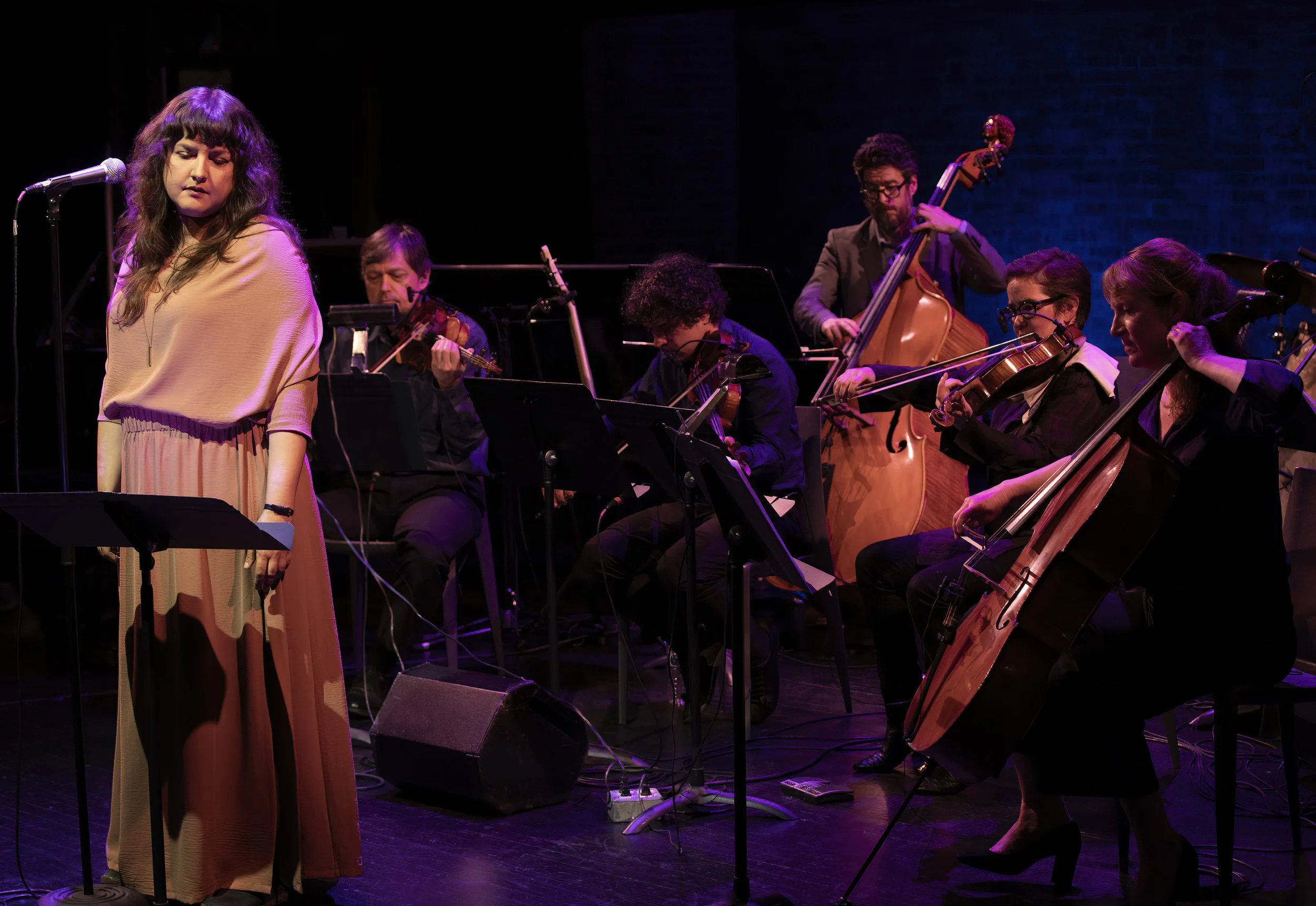  From left to right: Abigail Lapell, Stephen Sitarski, Drew Jurecka, Joseph Phillips, Kathleen Kajioka, Amy Laing Photo by John Lauener 