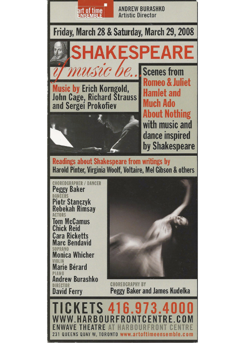 Shakespeare: If Music be… (2008)