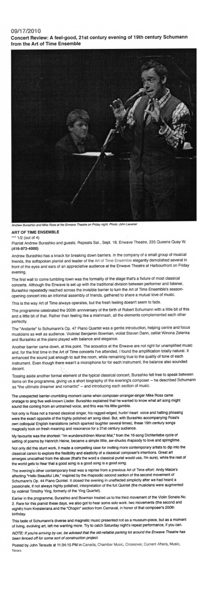Toronto Star, September 17, 2010