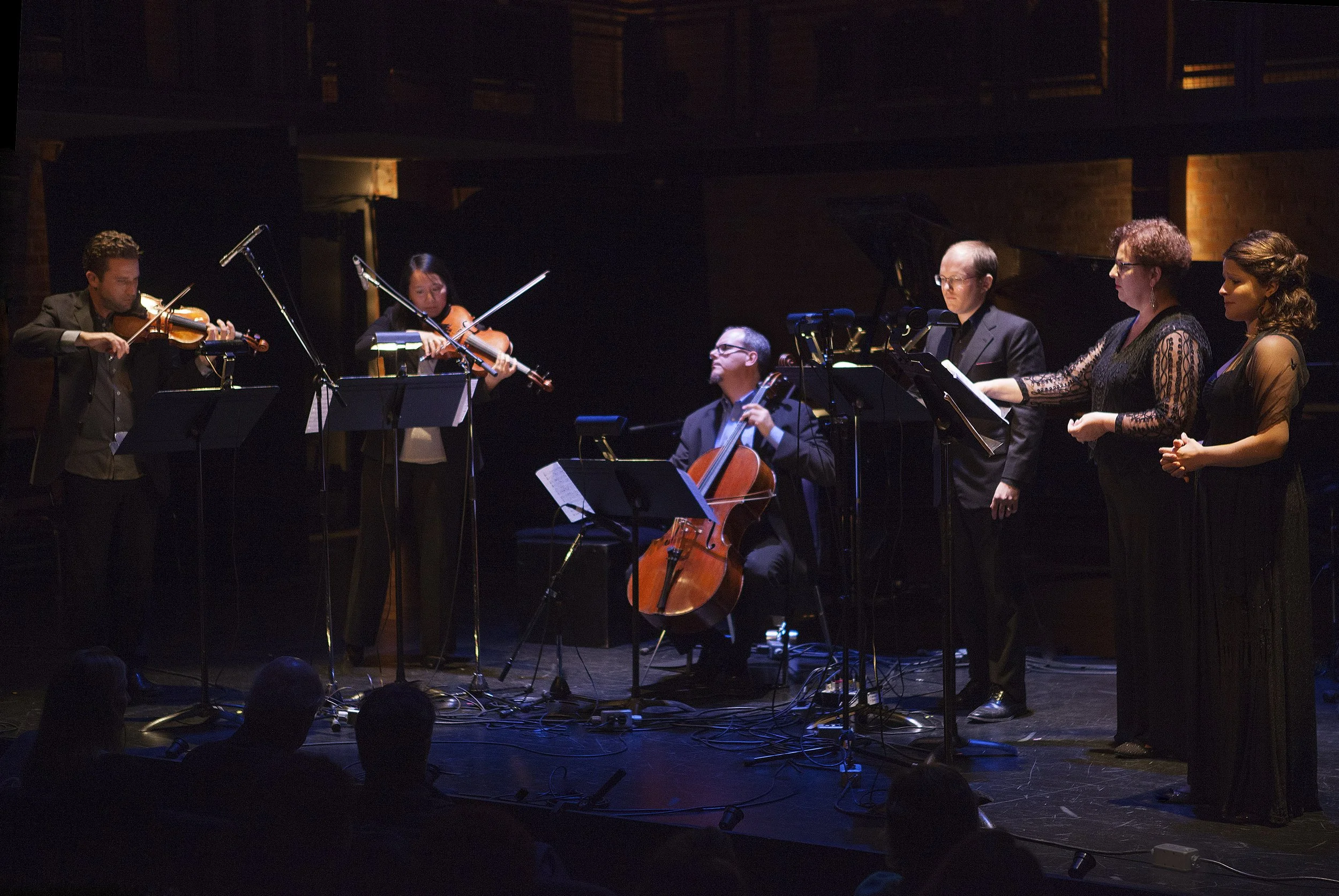  From Left to right: Benjamin Bowman, Sharon Wei, Thomas Wiebe, Zach Finkelstein, Laura Pudwell and Agnes Zsigovics Photo by John Lauener 