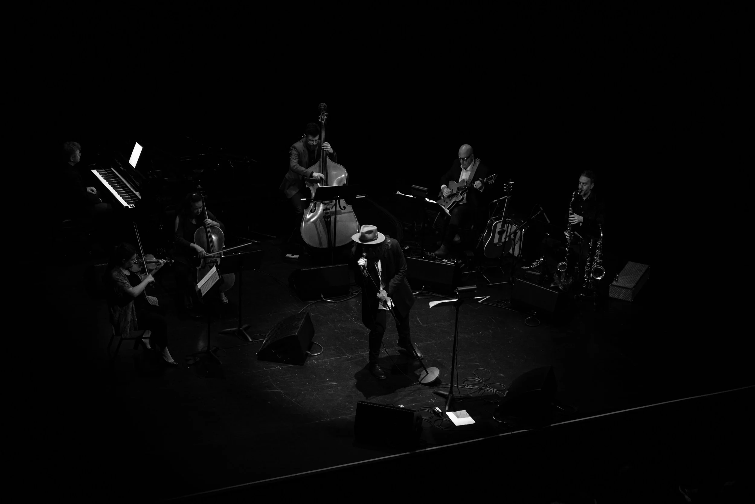  From left to right: Andrew Burashko, Jessica Linnebach, Rache Mercer, Joe Phillips, Tom Wilson, Rob Piltch, Rob Carli 