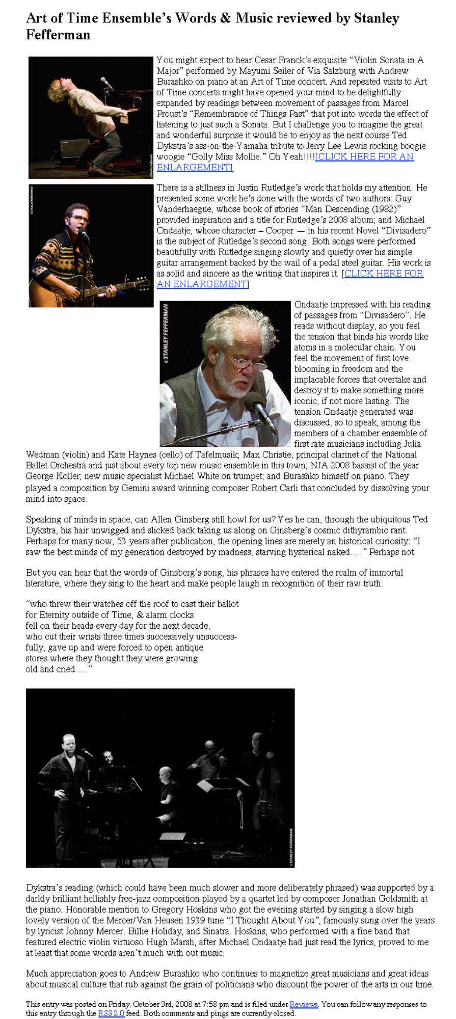 Showtime Magazine, October 3, 2008
