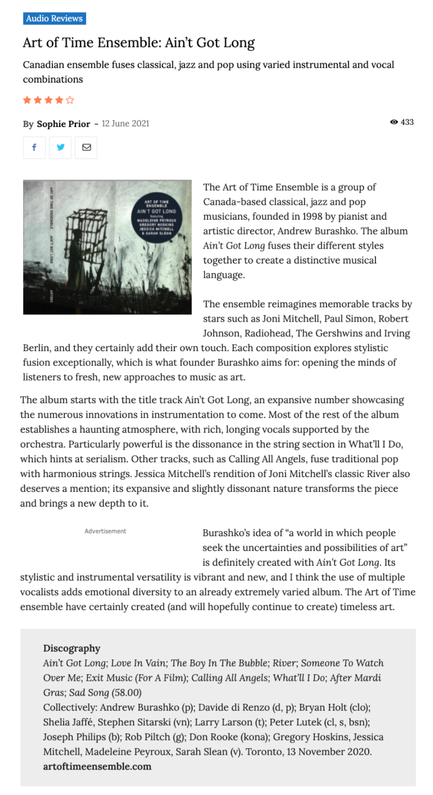 Jazz Journal, June 12, 2021