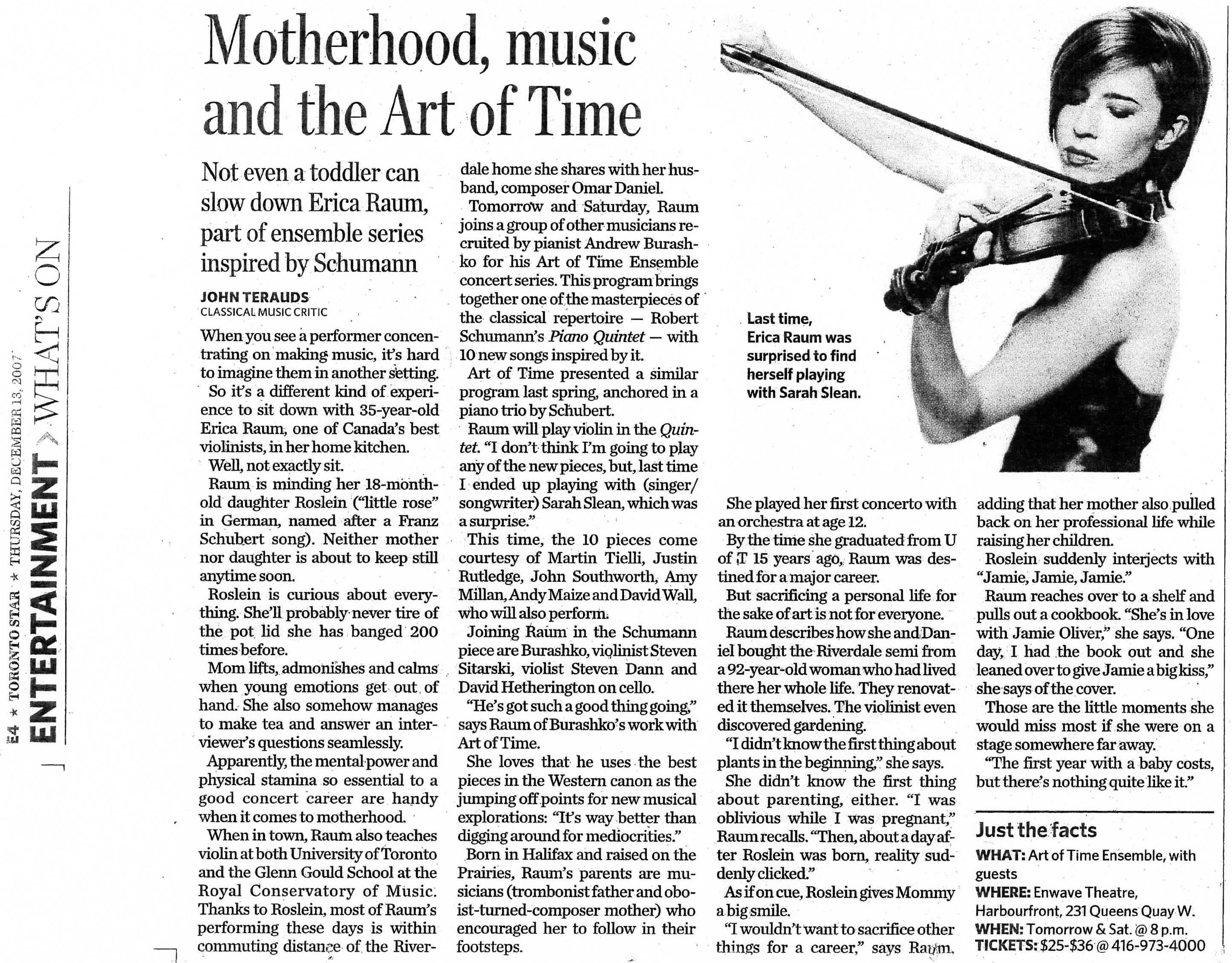 Toronto Star, December 13, 2007