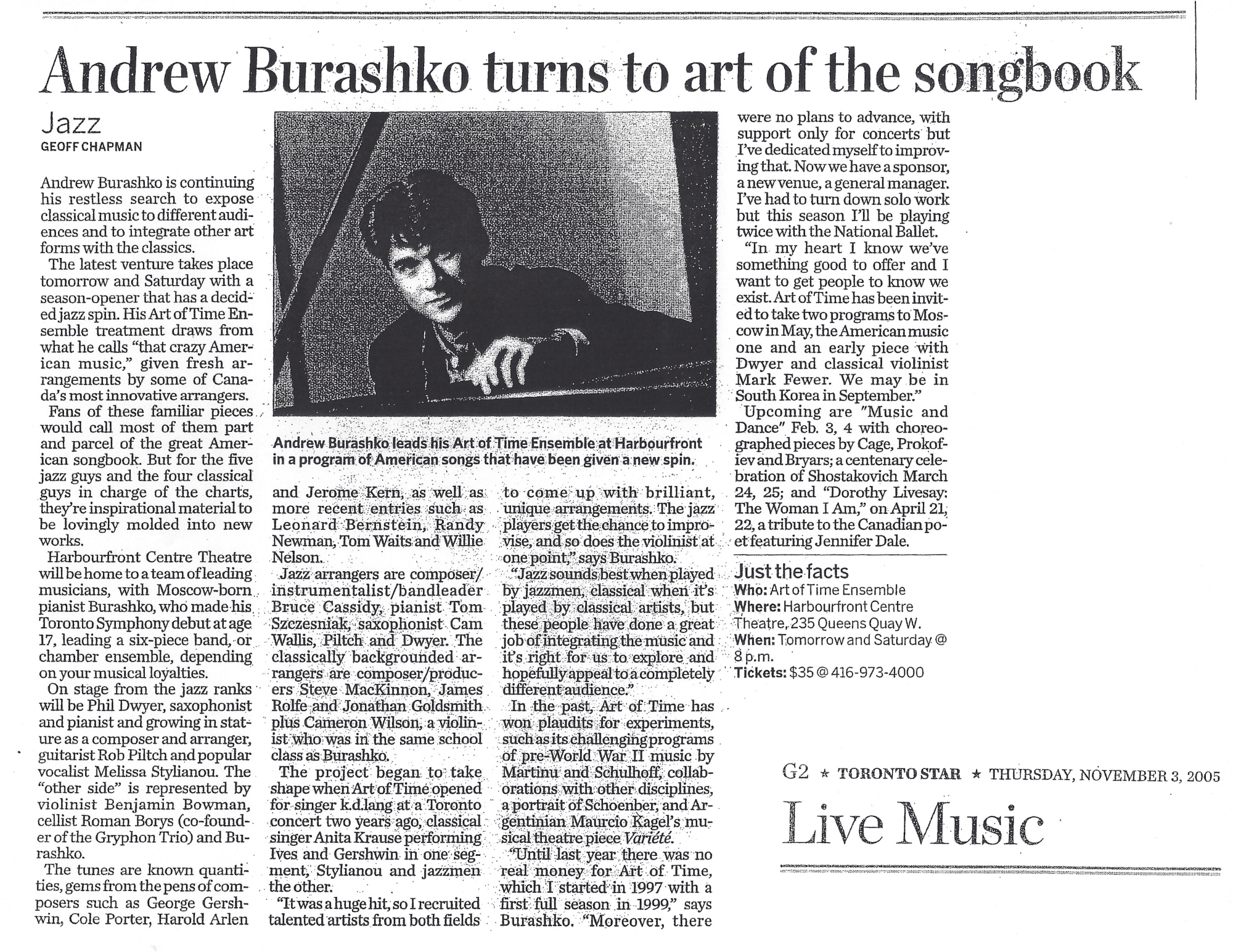 Toronto Star, November 3, 2005