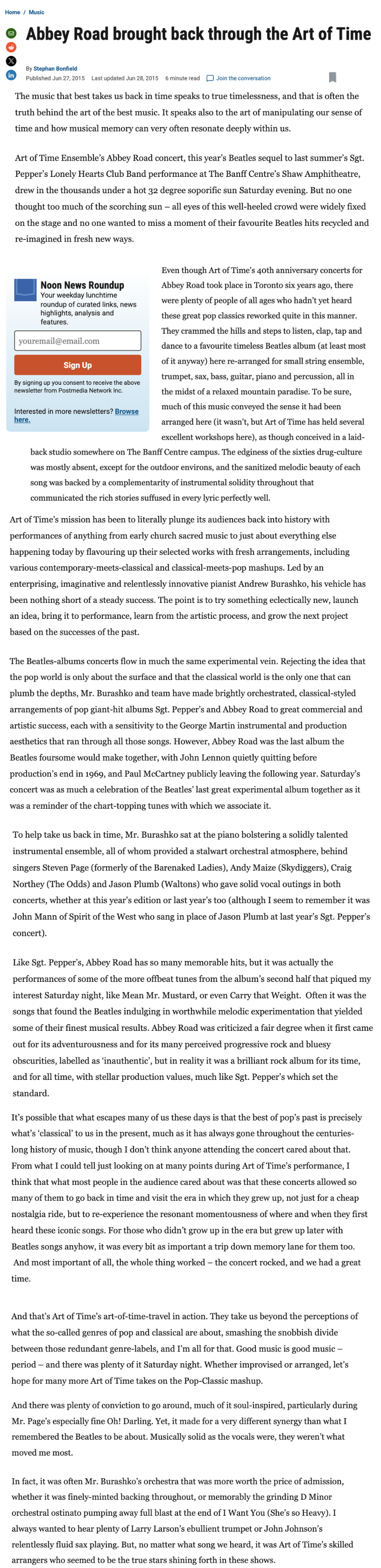 Calgary Herald, June 27, 2015