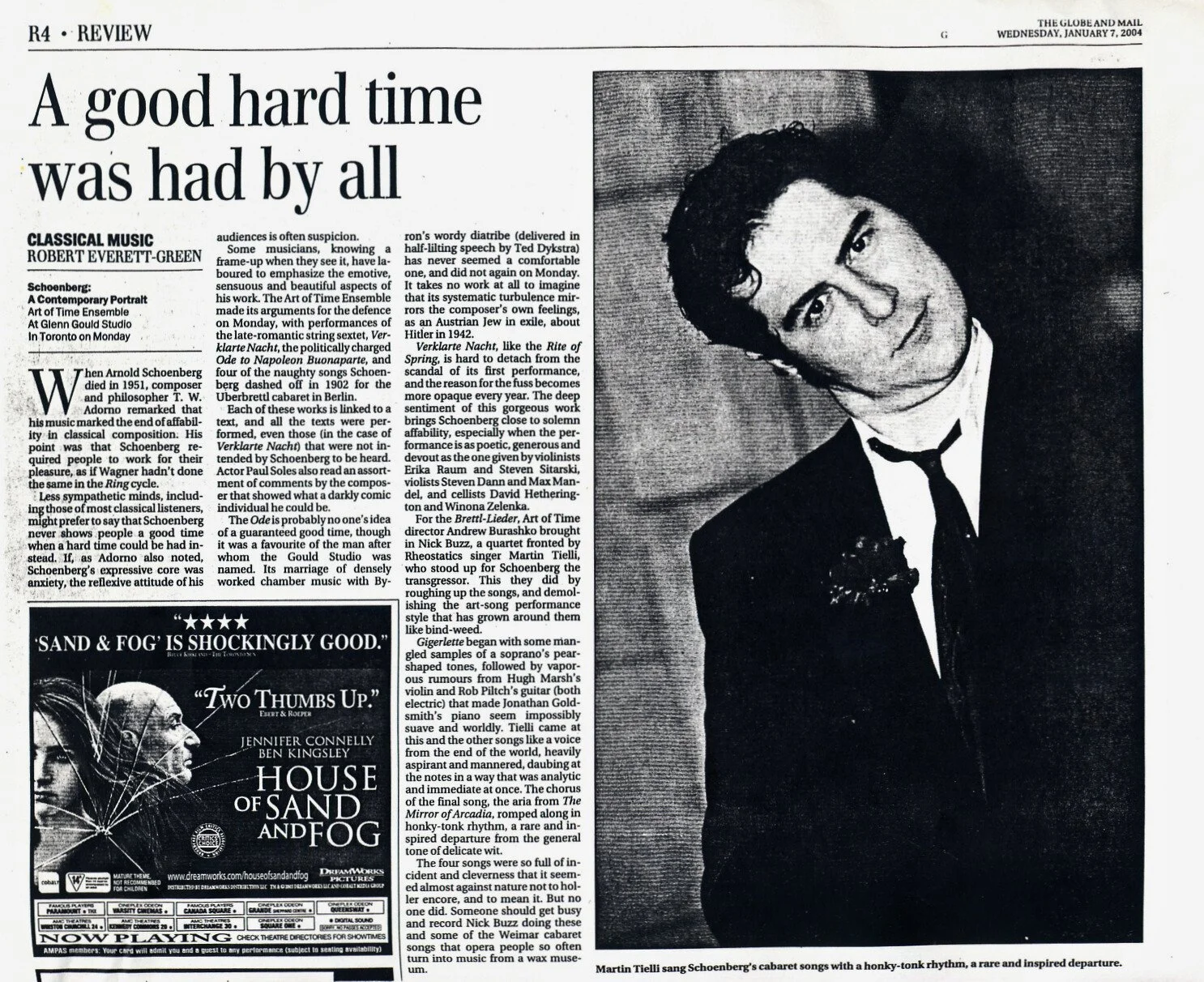 The Globe and Mail. January 7, 2004
