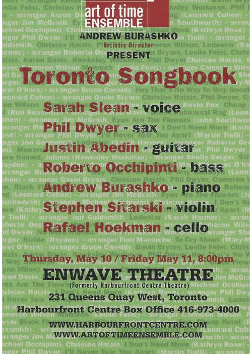 "Tango a la Burashko" by Phil Dwyer - Toronto Songbook with Sarah Slean (2007) 