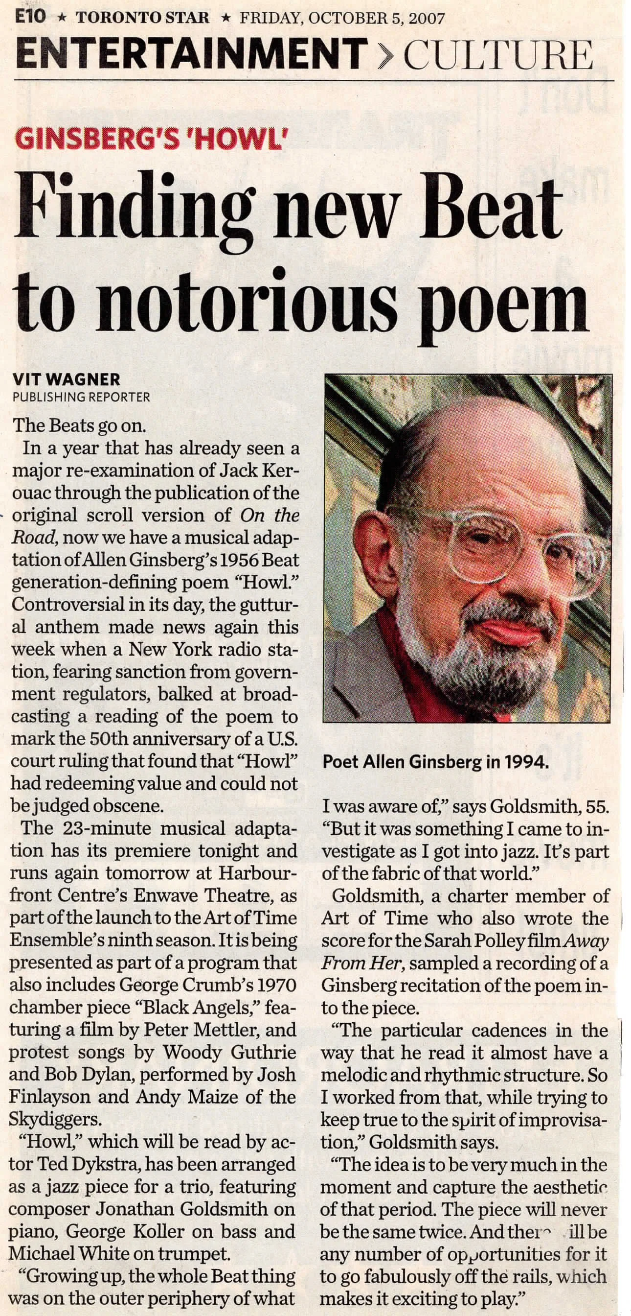 Toronto Star, October 5, 2007