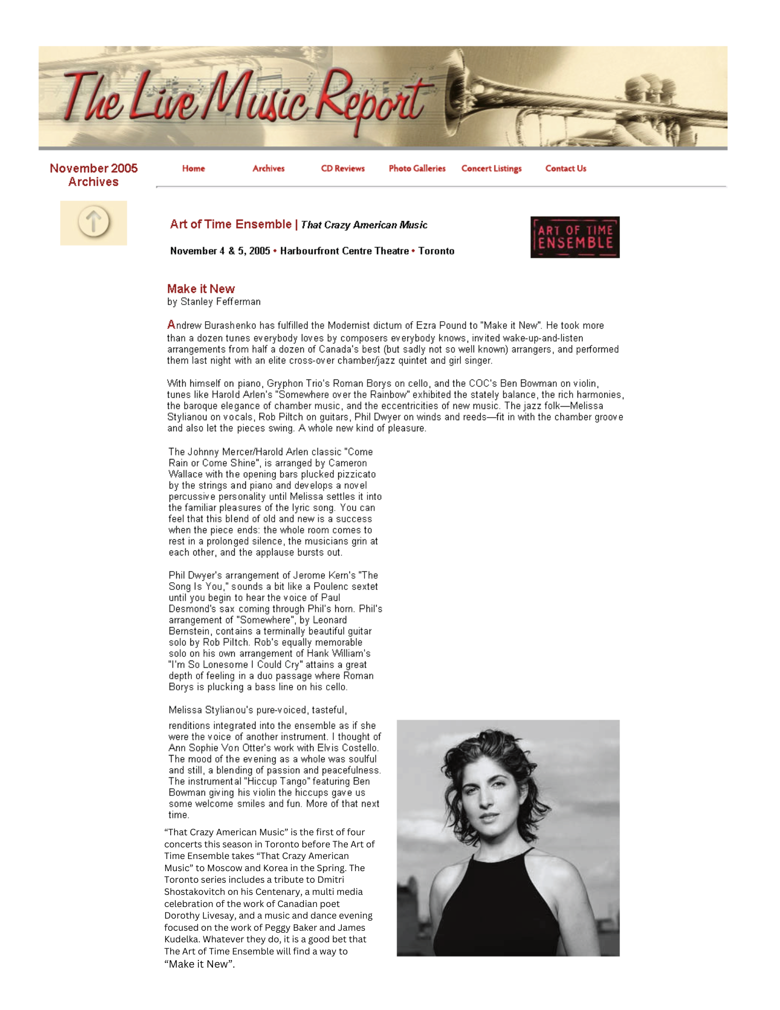 The Live Music Report, November 2005