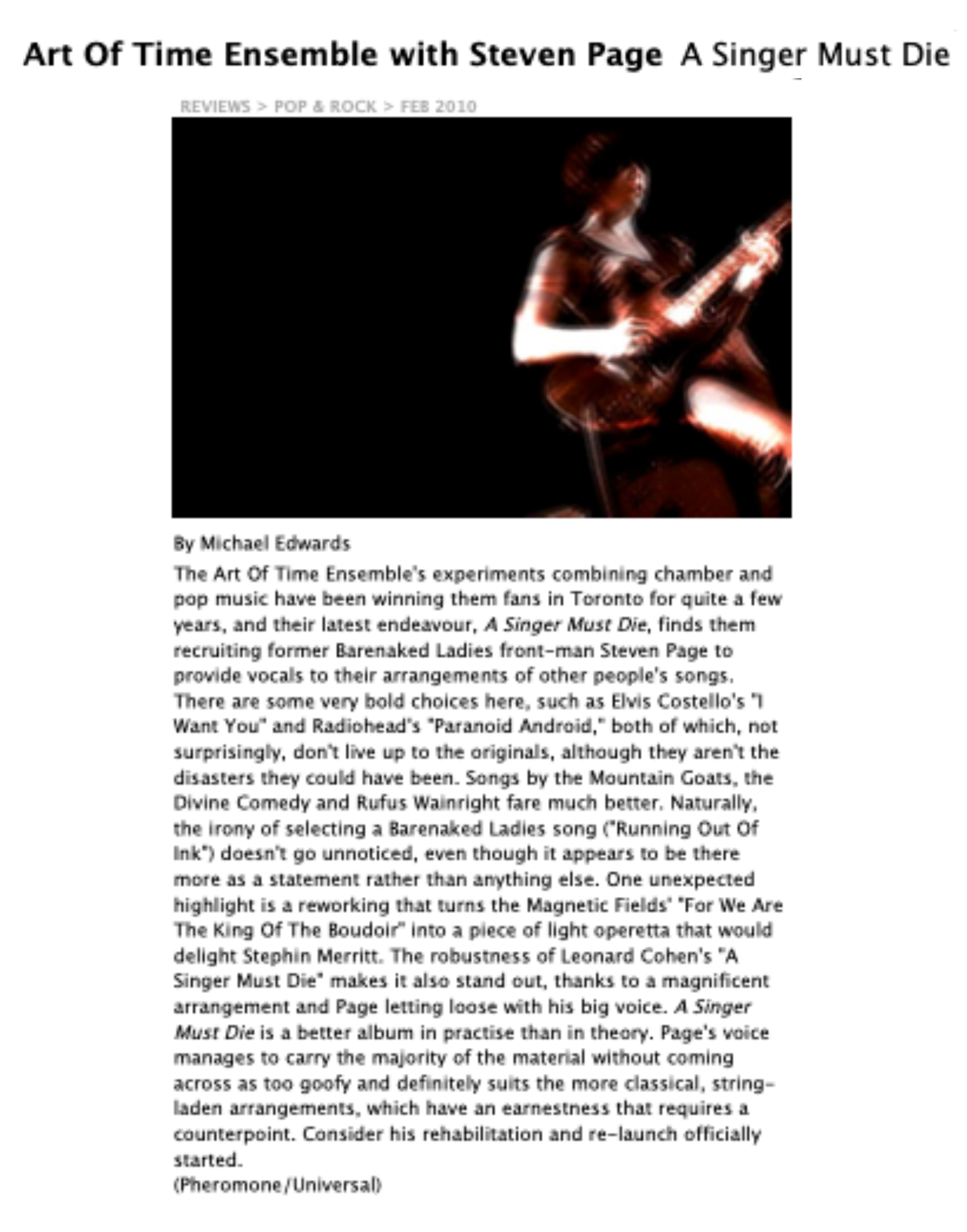 Exclaim!, February 2010