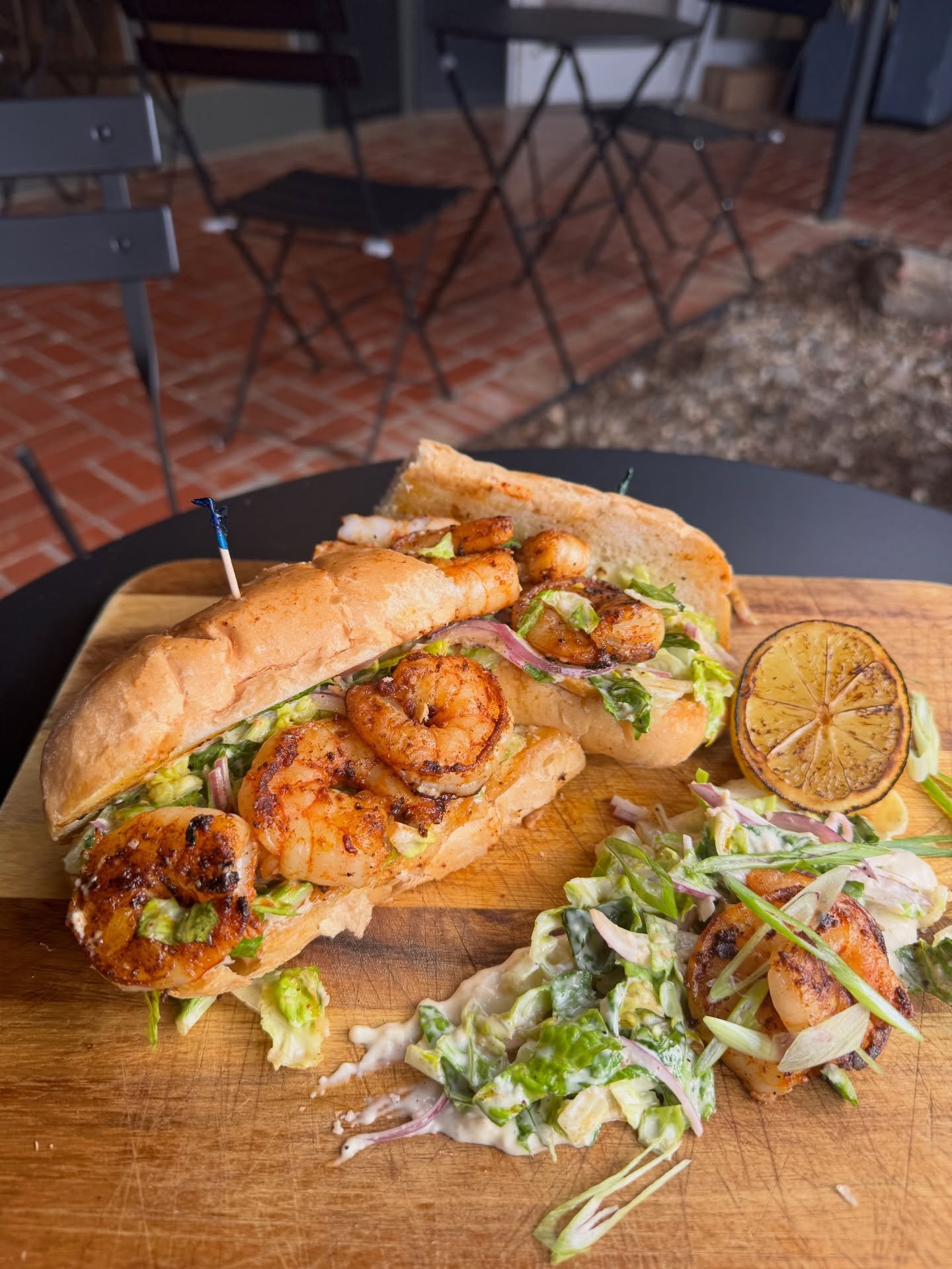 Lenten Lunch Special - Today Only! 🦐🥖

Our Blackened Shrimp Caesar Poboy is here just for the day, loaded with bold flavors for your Friday:
 Blackened shrimp, crisp romaine, shaved red onion, and creamy Caesar dressing piled onto a 10&rdquo; Leide