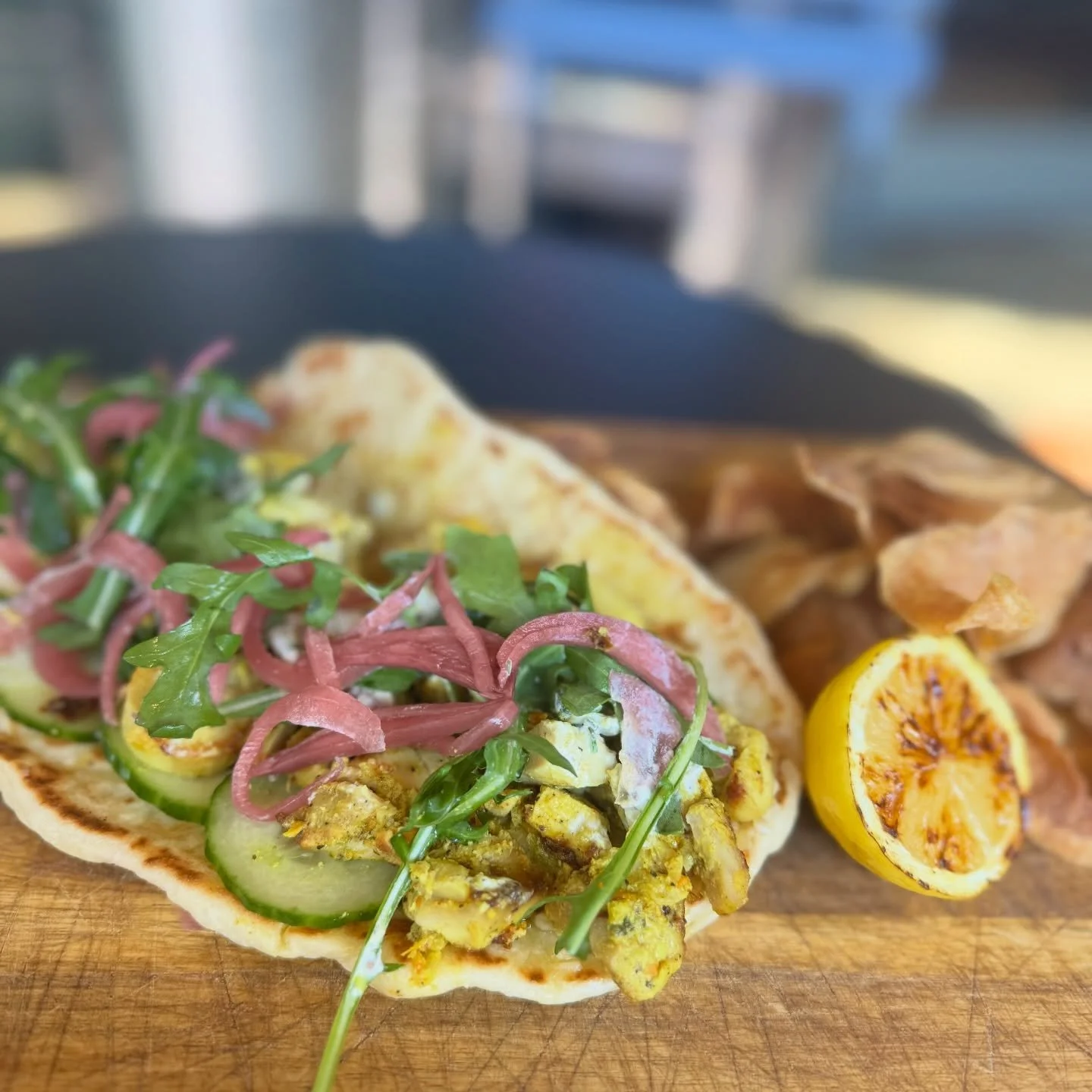 New special hittin&rsquo; the menu today and sticking around through the weekend. Come grab a Chicken Shawarma Gyro.

Marinated chicken thighs is piled into our house-made garlic herb flatbread and topped with tzatziki, arugula, pickled onion, and cu