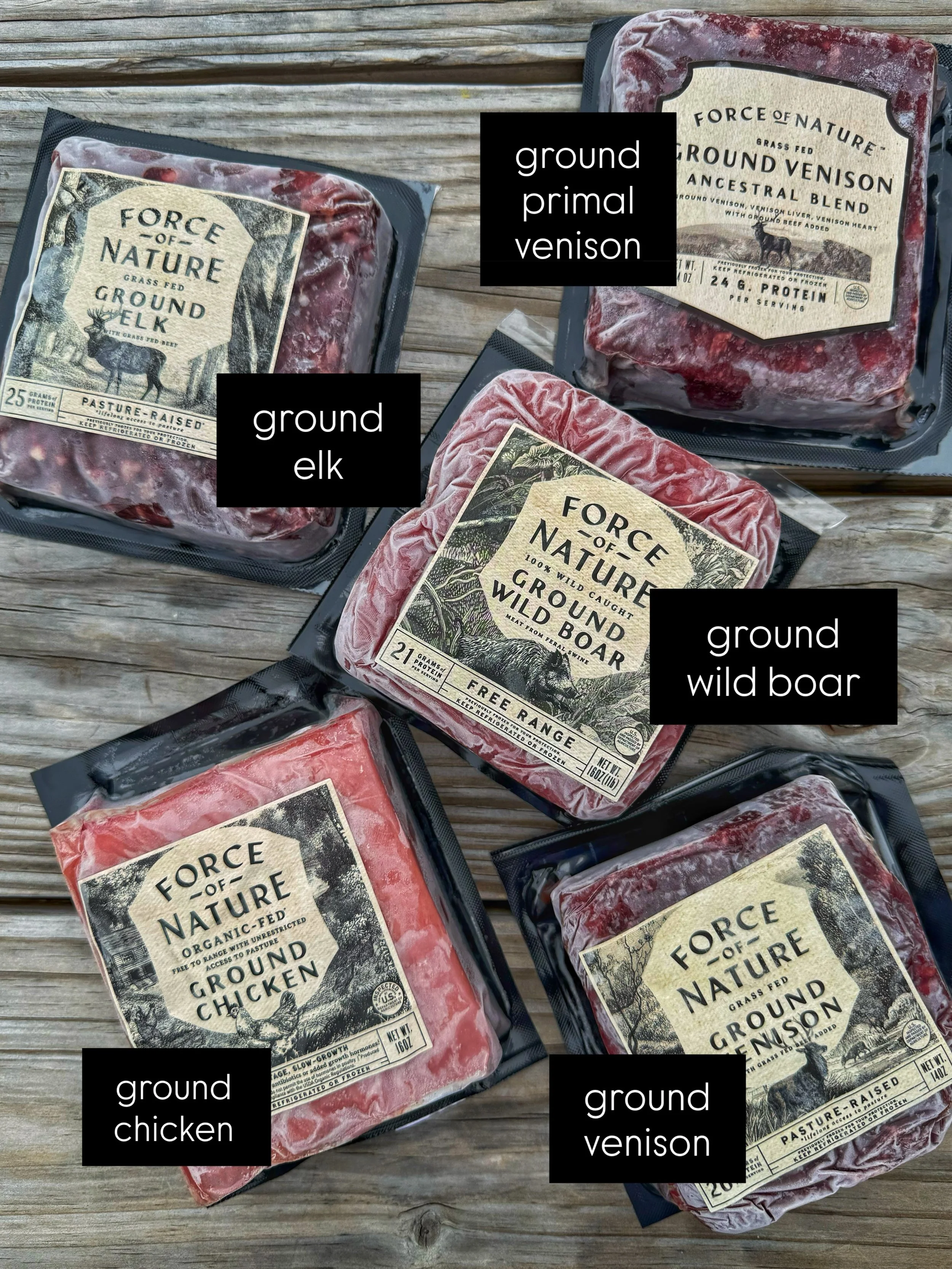 If you know us, you know we&rsquo;re serious about sourcing. That&rsquo;s why we&rsquo;ve stocked up on premium proteins from @forceofnaturemeats, including ground elk, ground venison, ground primal venison (with liver and heart), ground wild boar, g