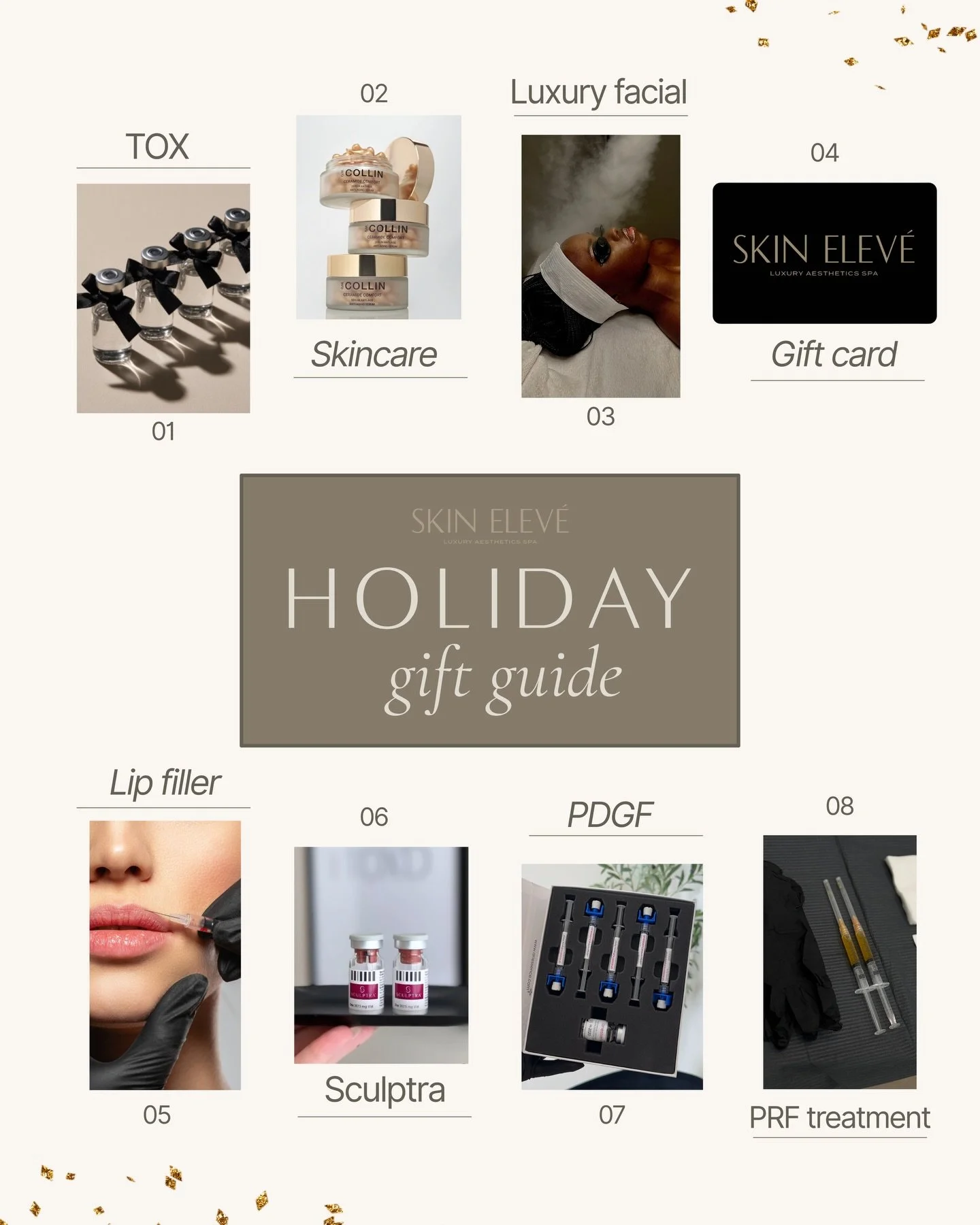 Skincare and wellness are high on the wishlist this holiday. Skin Elev&eacute; has you covered with luxury facials, Tox treatments, lasers, skin + hair regenerative treatments, collagen stimulating services, HA fillers, high-end &amp; non-toxic skinc