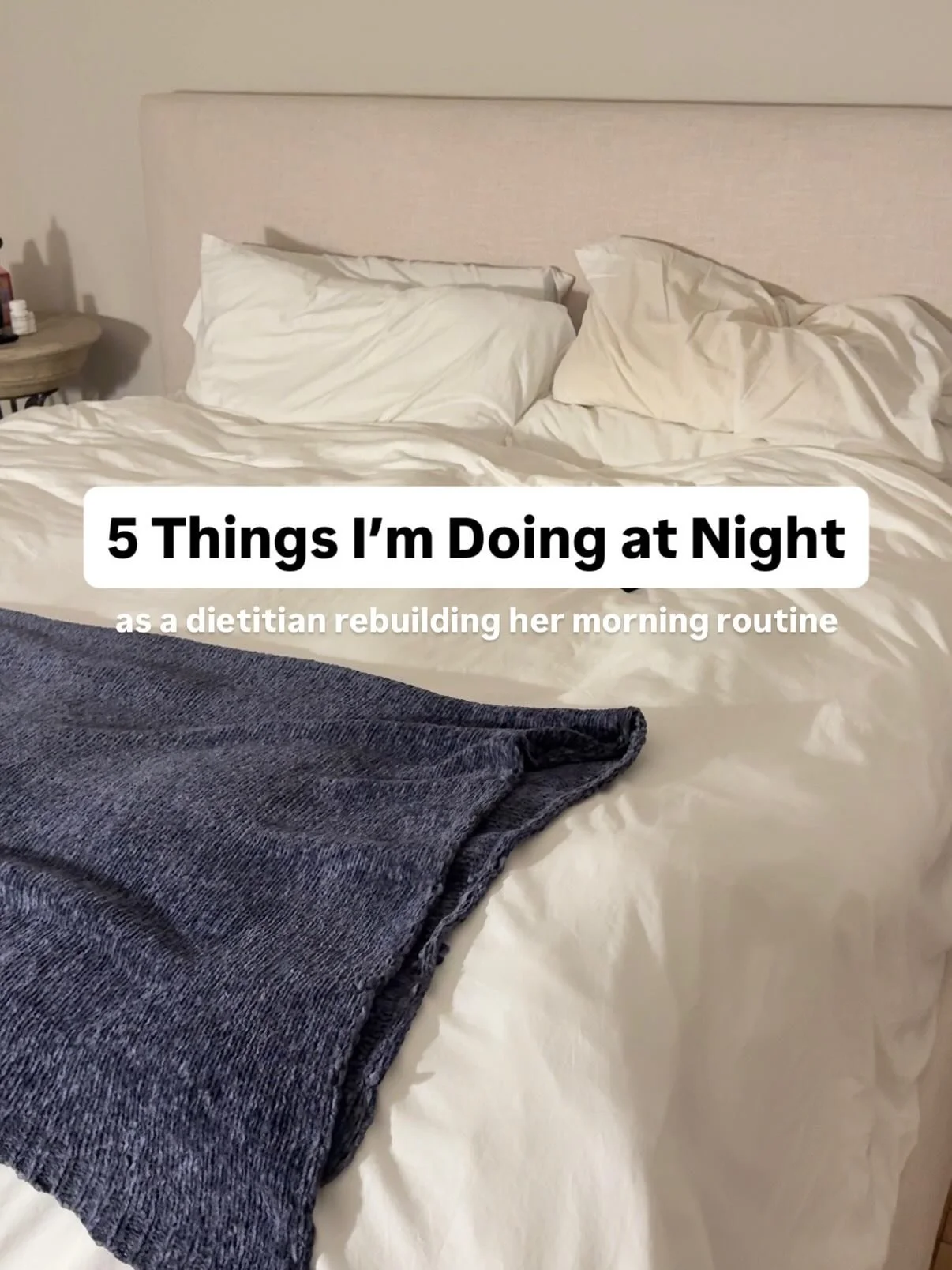 My mornings are still a work in progress. So I started looking at the night before instead.

Some of it is about setting things up so there are fewer decisions waiting for me when I wake up. And some of it is about actually getting to bed at a decent