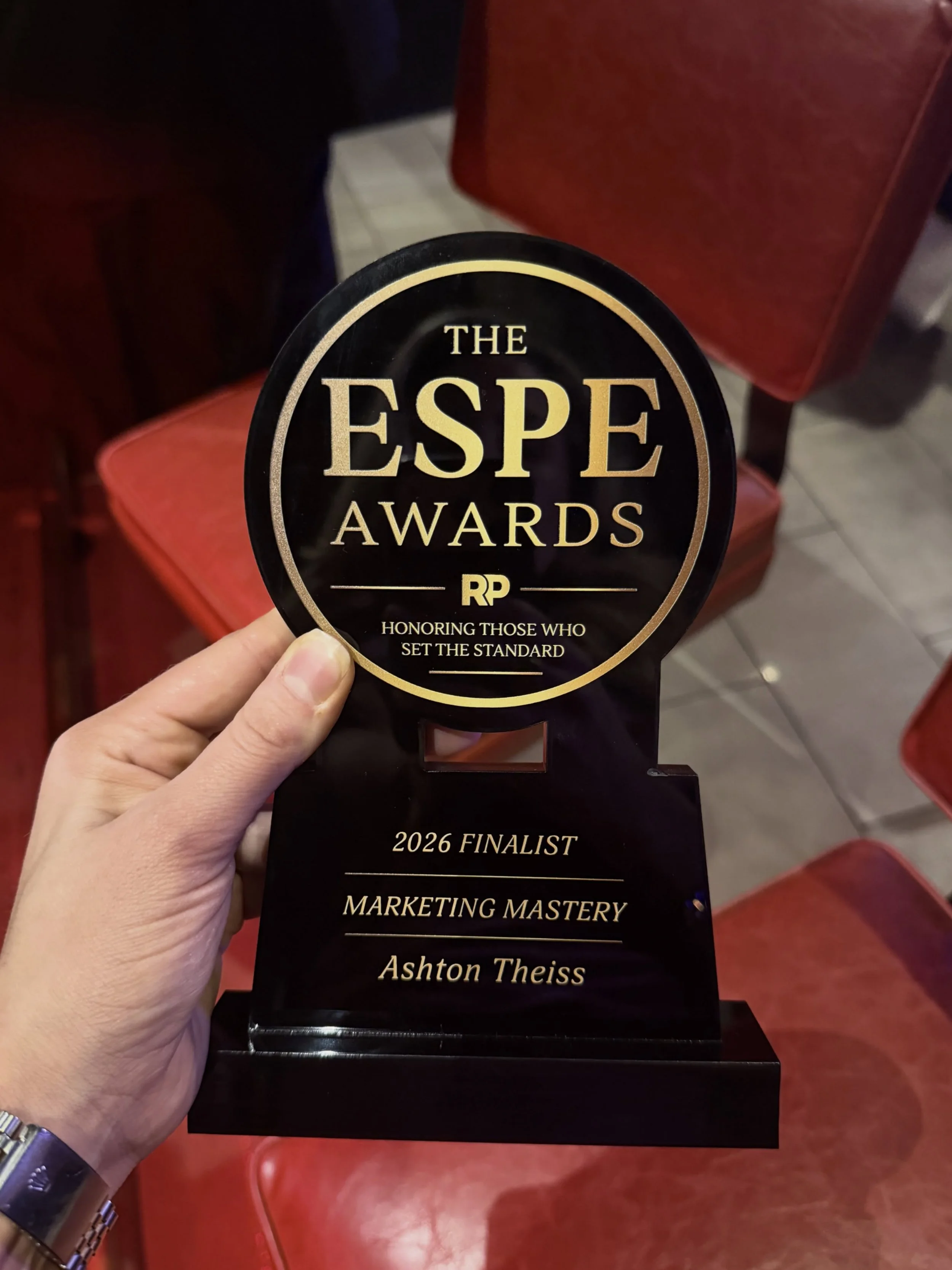 Setting the standard. Raising the bar.

2026 ESPE Awards | Marketing Mastery Finalist

Congratulations, Ashton Theiss! 🏆 @ashtontheiss