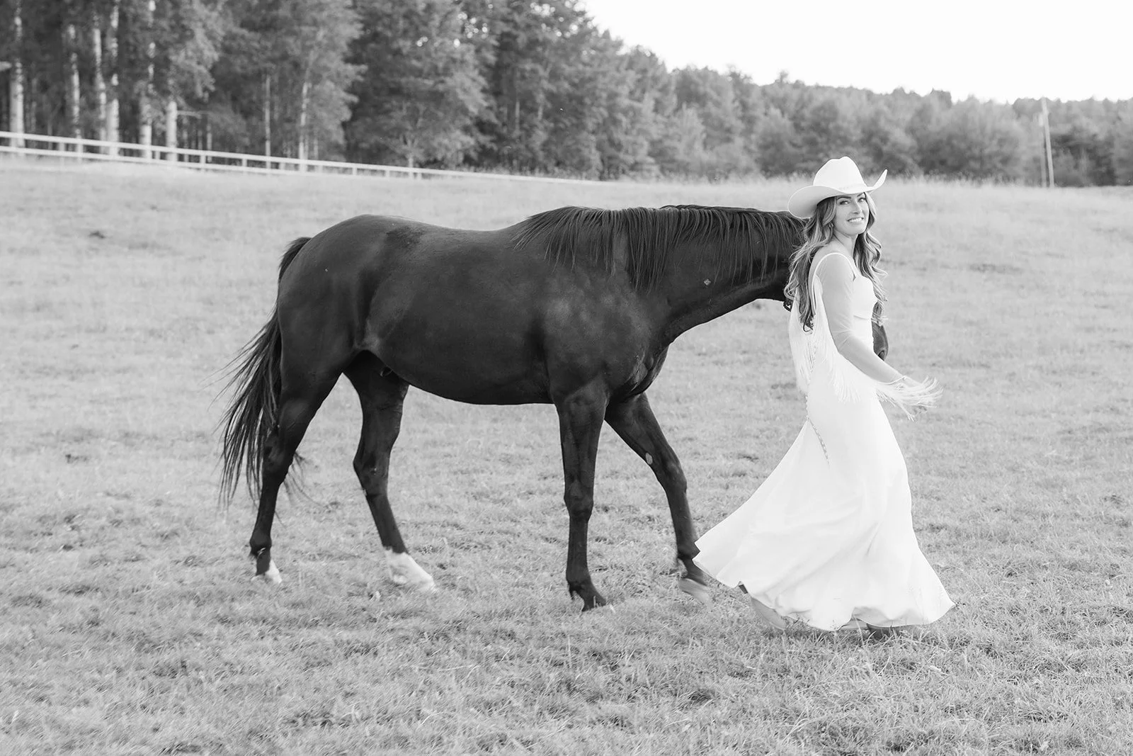 Bride With Her Horse