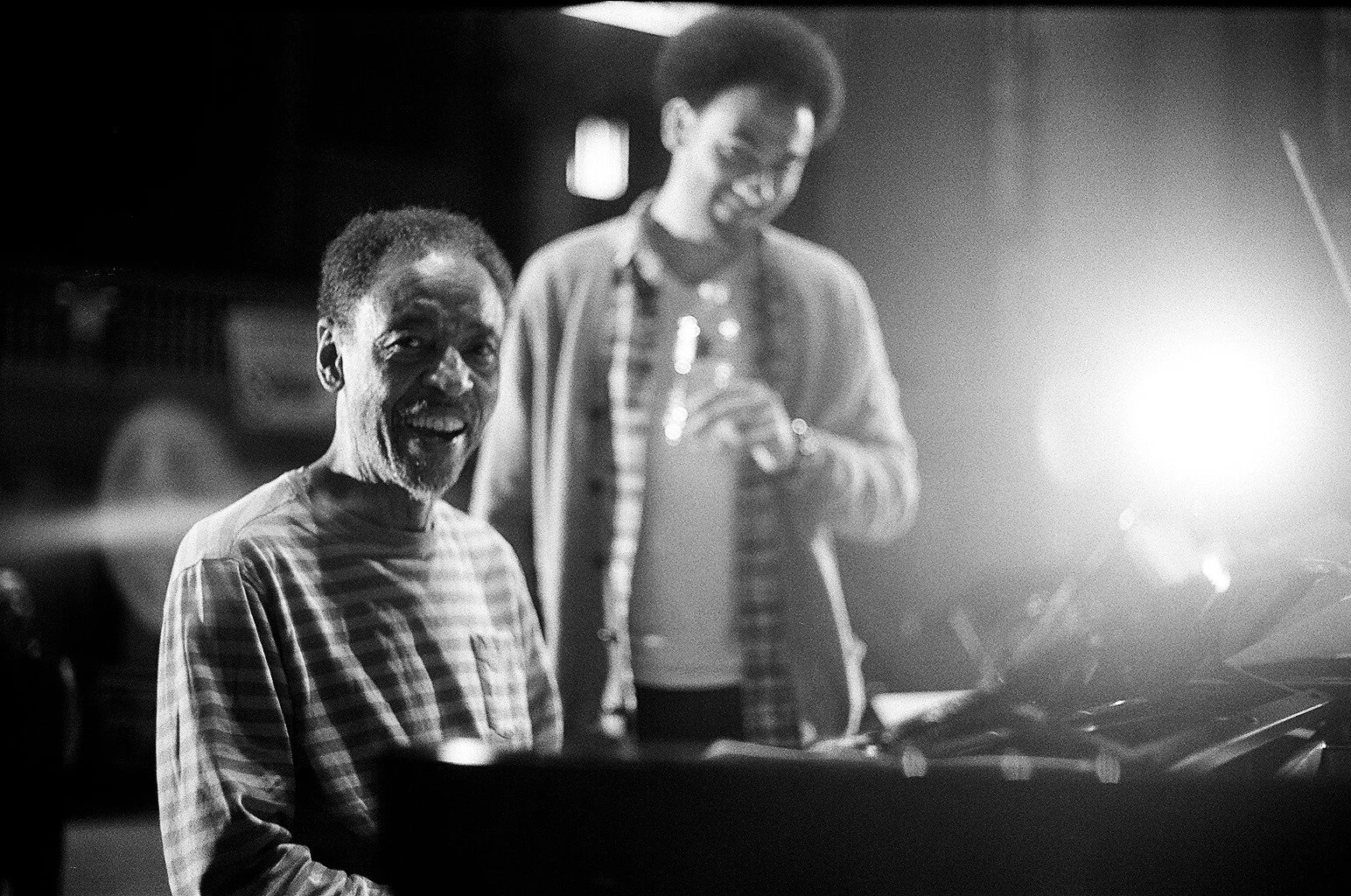 With Henry Threadgill at Judson Church, Double Up premiere, 2014. 