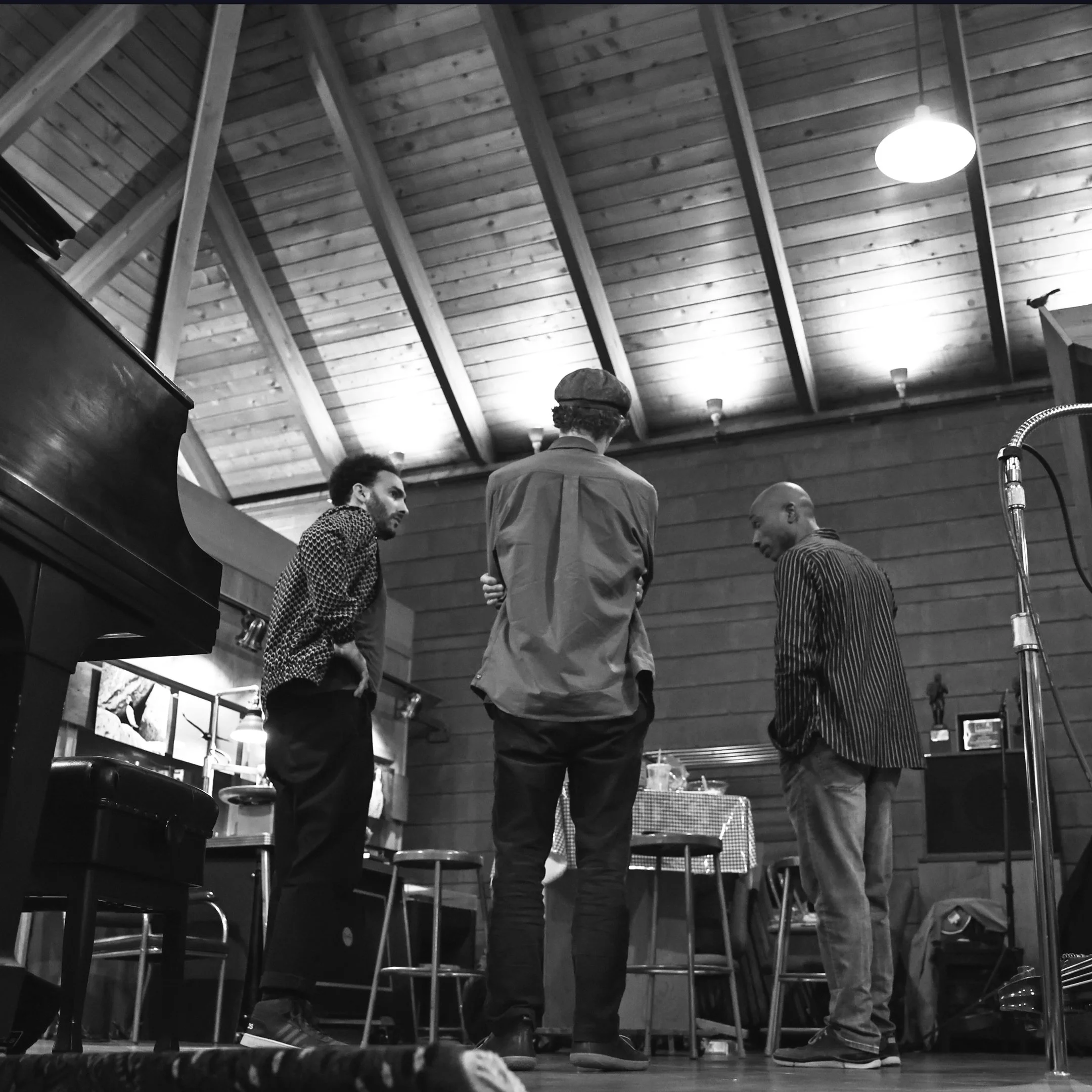 Ben Street, Eric McPherson and Virelles during the recording of Carta at Rudy Van Gelder's
