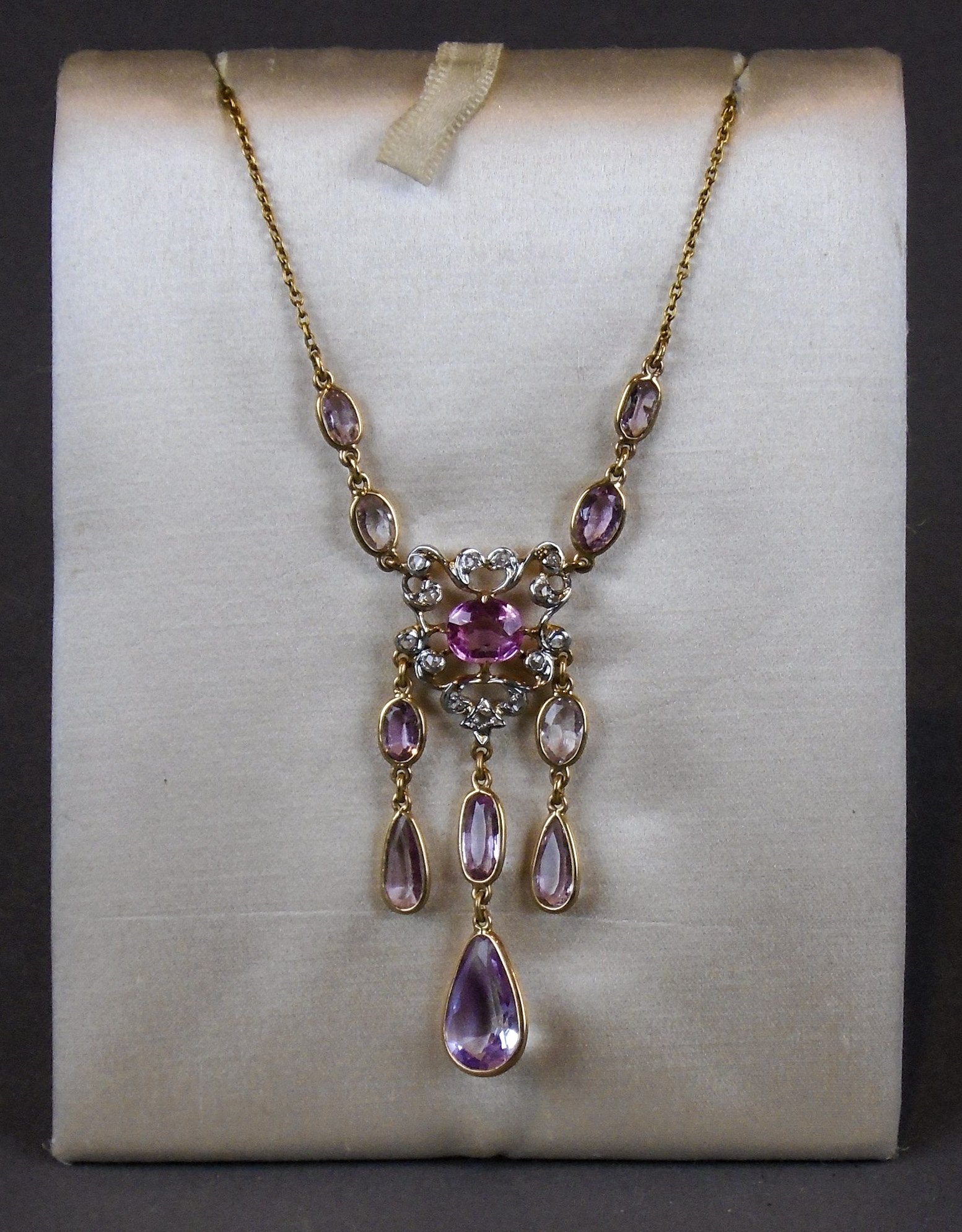 Jeweled necklace in the Locust Grove collection worn by Annette Young