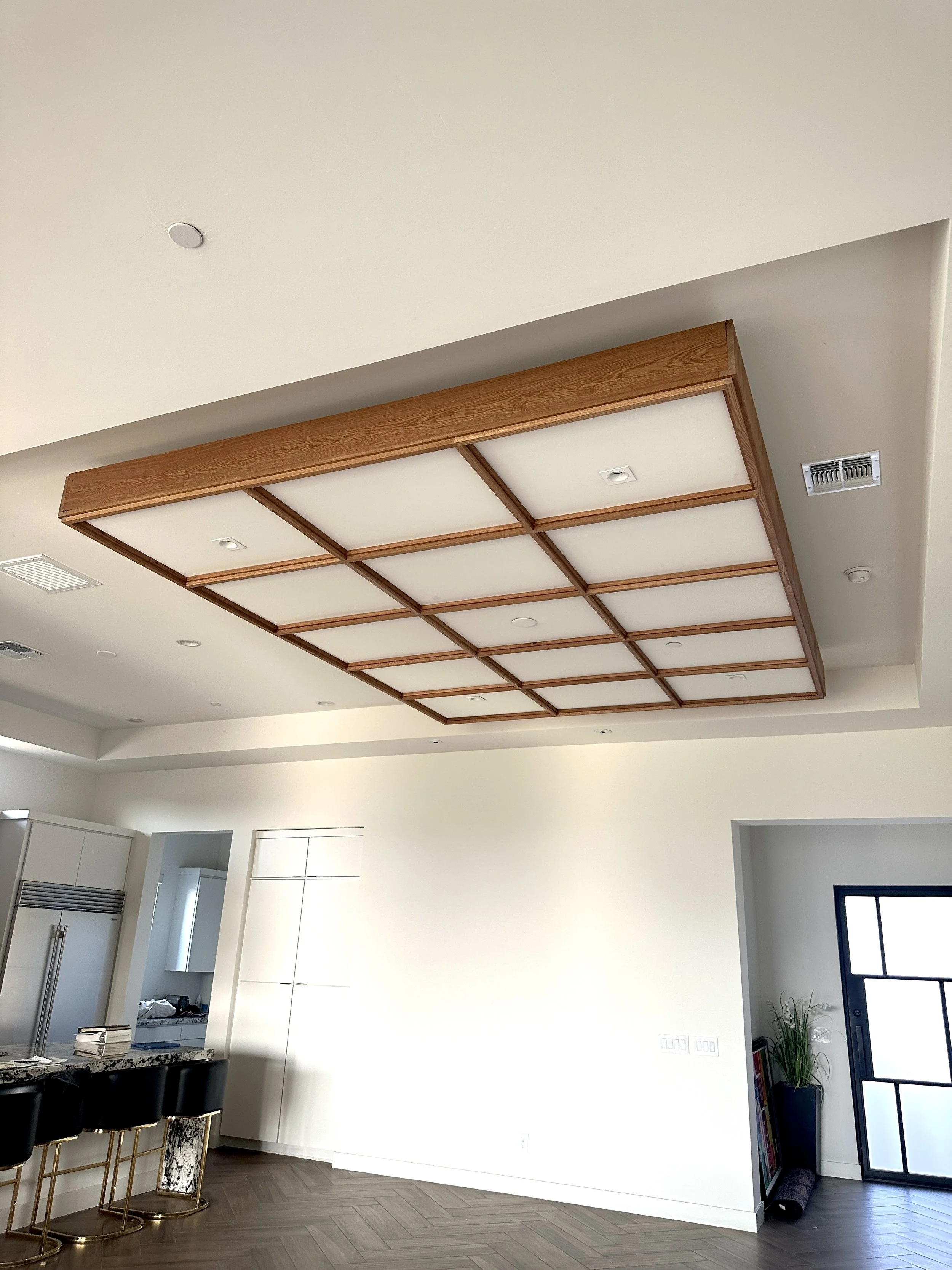 custom oak suspended ceiling trim work