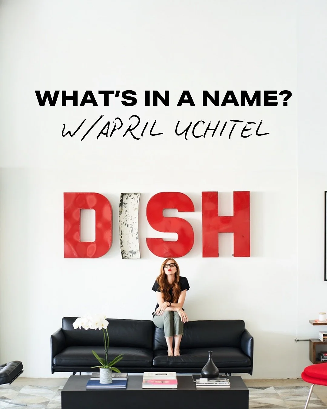 For decades, four giant metal letters have followed April Uchitel from space to space, coast to coast, hauled in moving vans and pickup trucks to new versions of home and work: &ldquo;these four letters have been our quiet companions... crossing the 