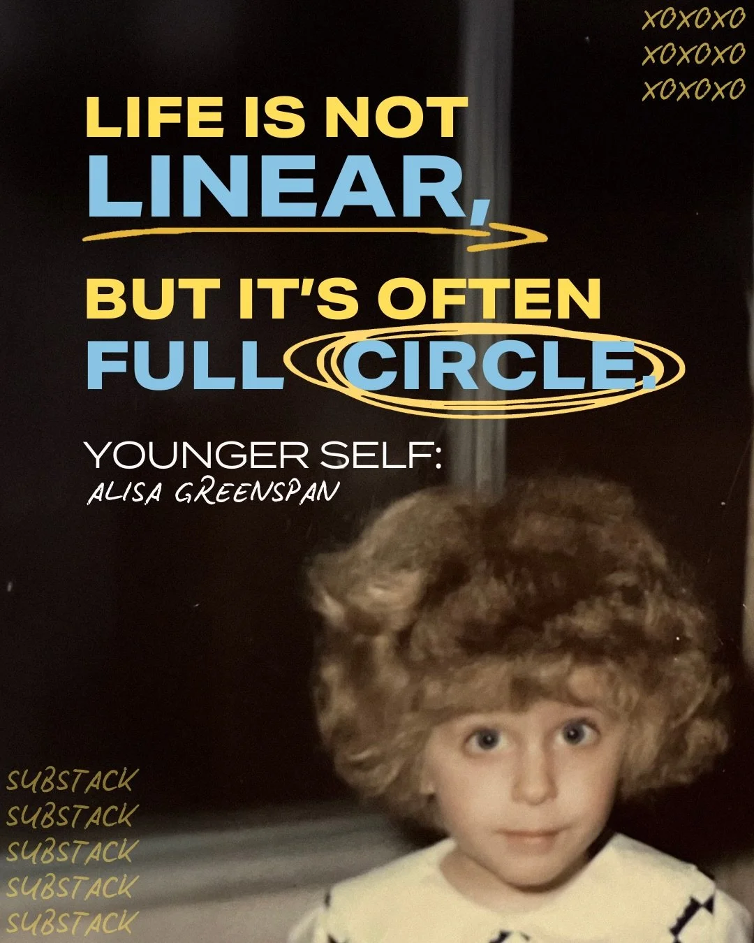 Official permission to let yourself off the hook:
Not every detour is strategic.
Not every pause is graceful.
Still, nothing is wasted.

Member Alisa Greenspan reflects on things her younger self believed and how it shaped who she is today.

Don&rsqu