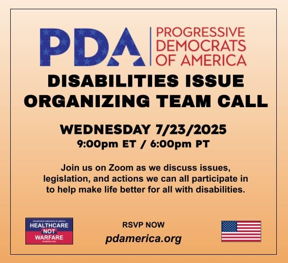 Disabilities Issue Organizing Team Call (ZOOM)