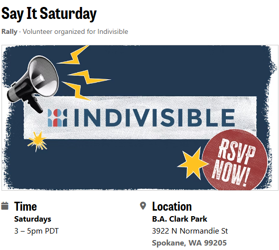 Say It Saturday 50501 &amp; Indivisable (Recurring) 