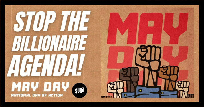 MAY DAY, No Work, No School, No Shopping. National Day of Action