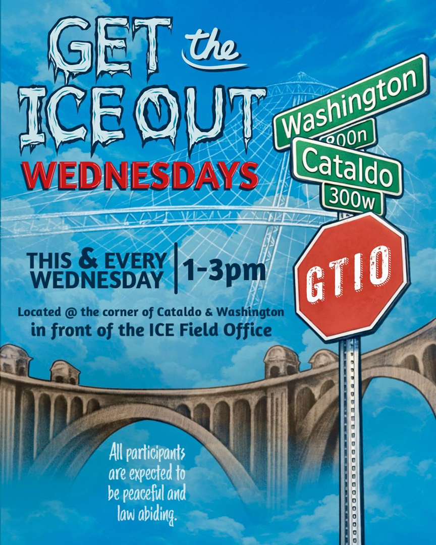 Protest at Spokane's Ice Office (Get the Ice Out Every Wednesday)