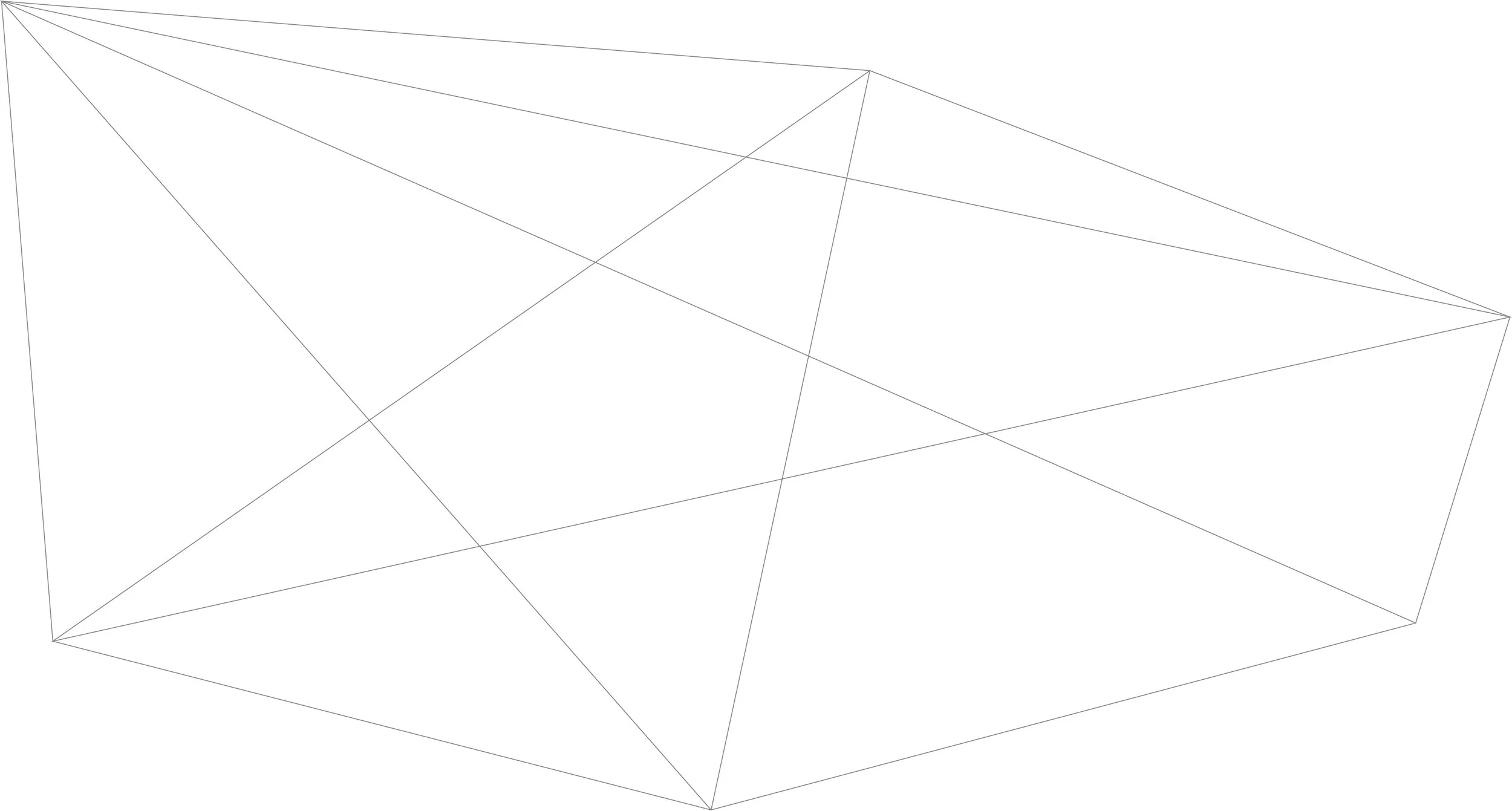 Outline of a three-dimensional geometric shape with edges and vertices.