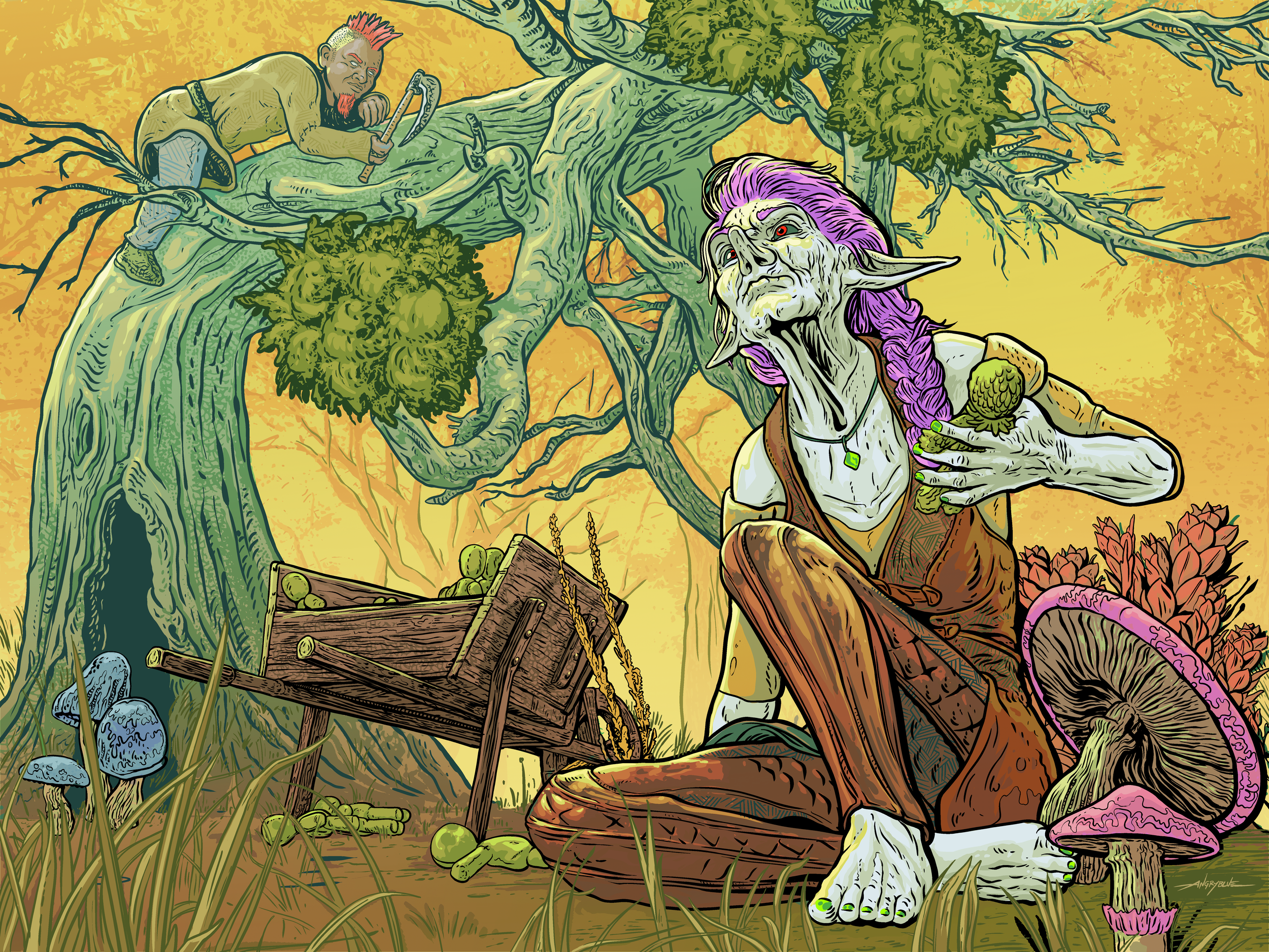 Dwarf and Elf gathering
