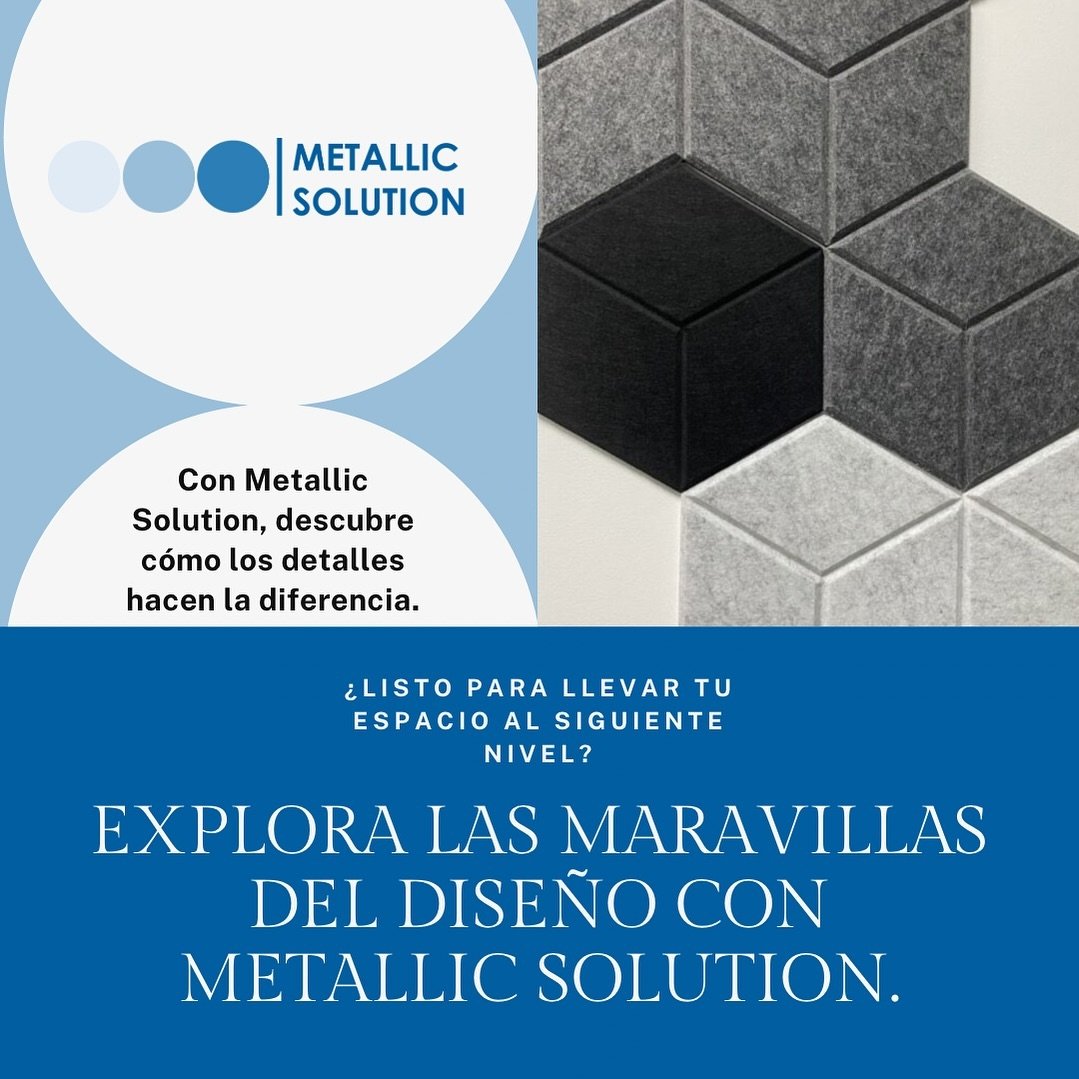 Dale vida a tus espacios con la distinci&oacute;n y el estilo que solo Metallic Solution puede ofrecer. 🔲✨ Cada dise&ntilde;o cuenta una historia y cada detalle importa en la arquitectura moderna. &iquest;Est&aacute;s preparado para transformar tu e