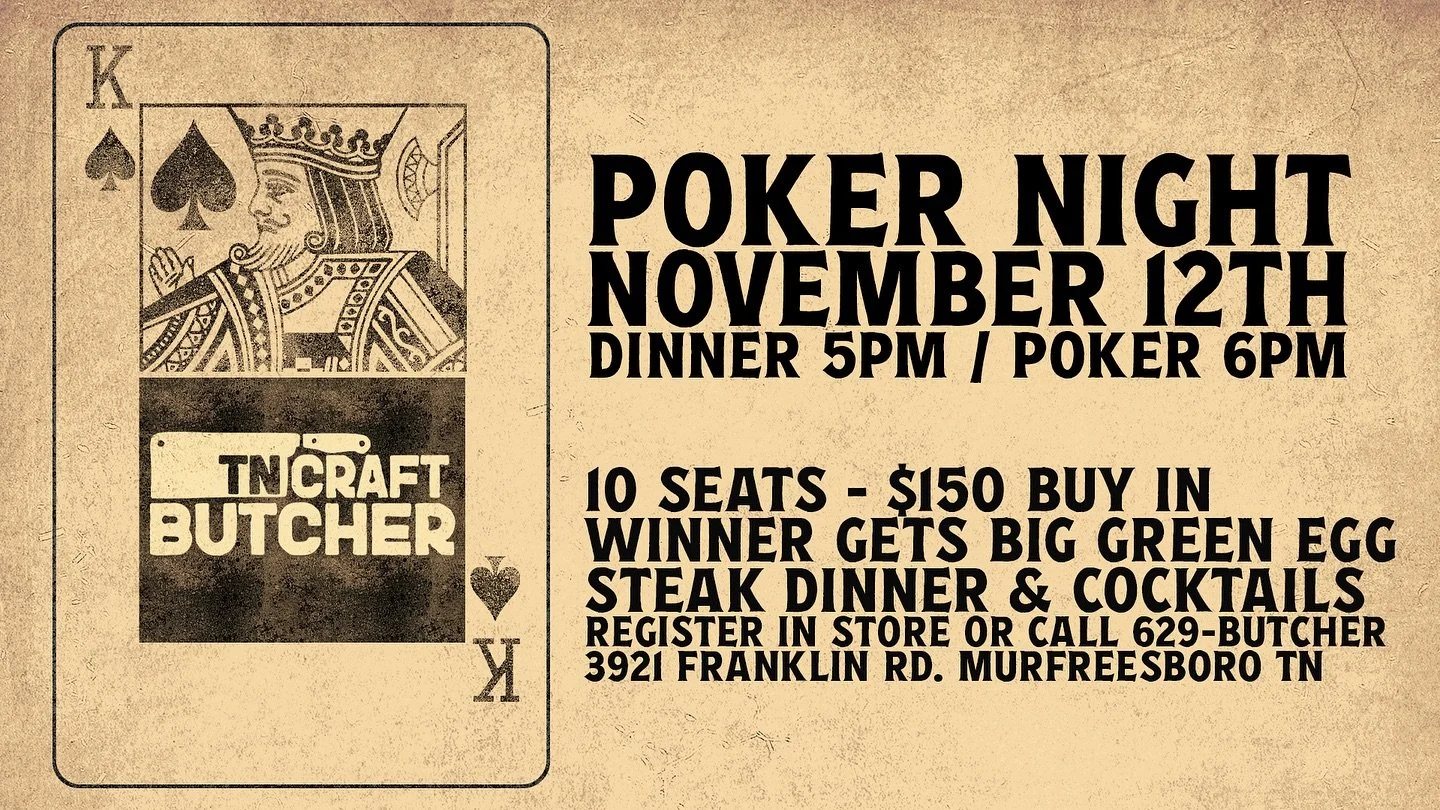 Poker Night at TCB November 12!