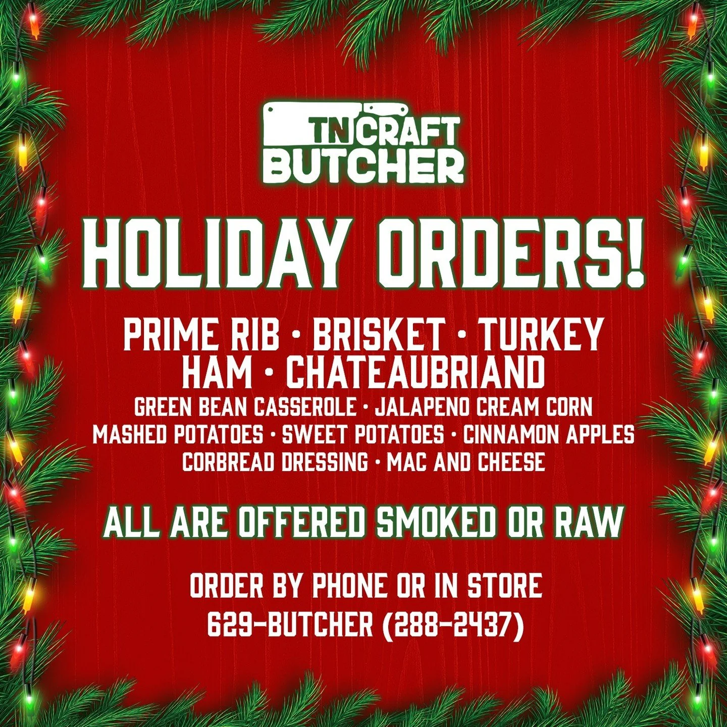 Get your holiday meals from TCB and make hosting easy this season. Order yours today!