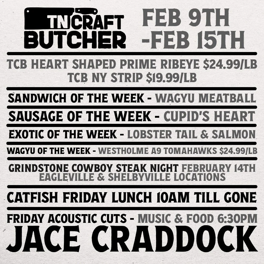 ❤️ This week&rsquo;s specials are here! Perfect for planning your Valentine&rsquo;s Day dinner. Come see us at TCB!