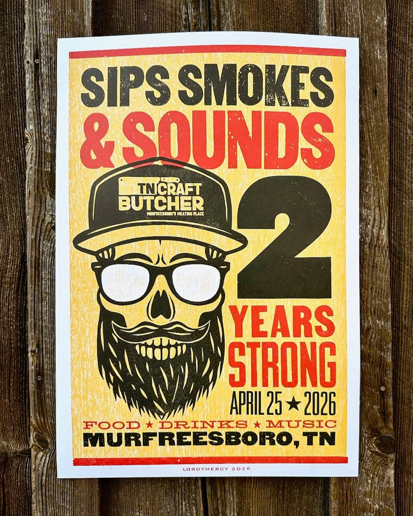 We&rsquo;re starting today at 2 PM! Food and drink wristbands will be available at the store. Free live music till 10pm. And don&rsquo;t forget to pick up one of these limited edition handmade posters by @lordymercy ! 3921 Franklin Rd E, Murfreesboro