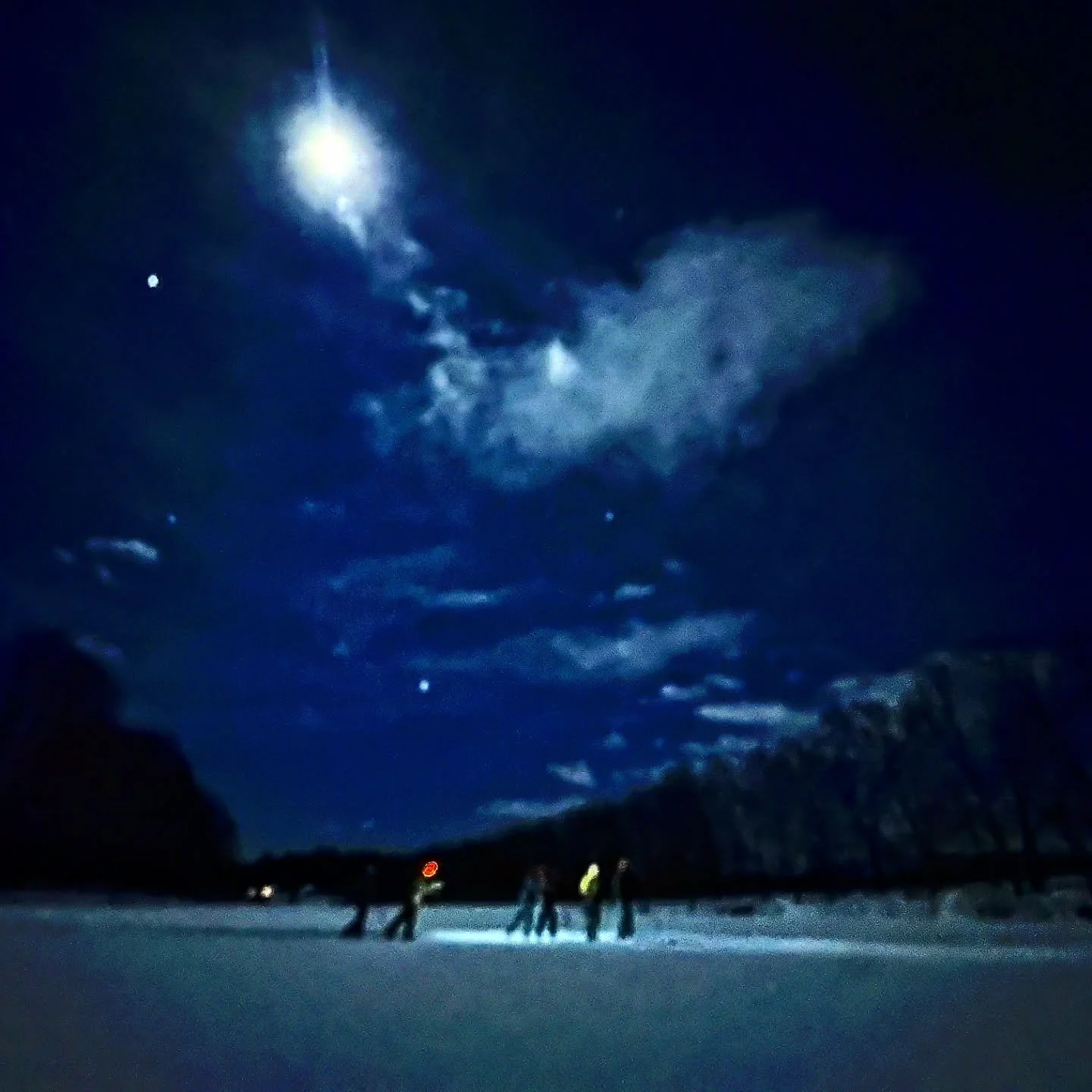 🌖Adventure night tomorrow, a ski leaving here at 5:30. Should be bright! All are welcome to join. No purchase necessary.:)

🎨It's Kingfield Friday Artwalk from 5-7:30 on Friday, 2/6, and we'll have Louise Price's artwork on display. 

We'll be open