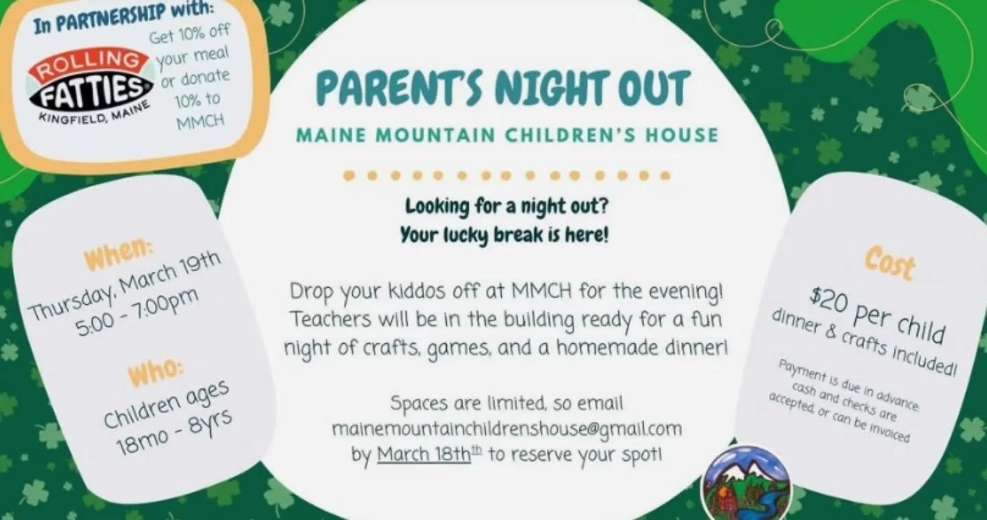 #datenight at Fatties! Drop your kiddos off at @mainemtn and come on over. Get 10%off your dinner or pay it forward to MMCH. If you don't have kids but still want to participate, just let us know when you get here! ❤️ We'll be open Thursday (date nig