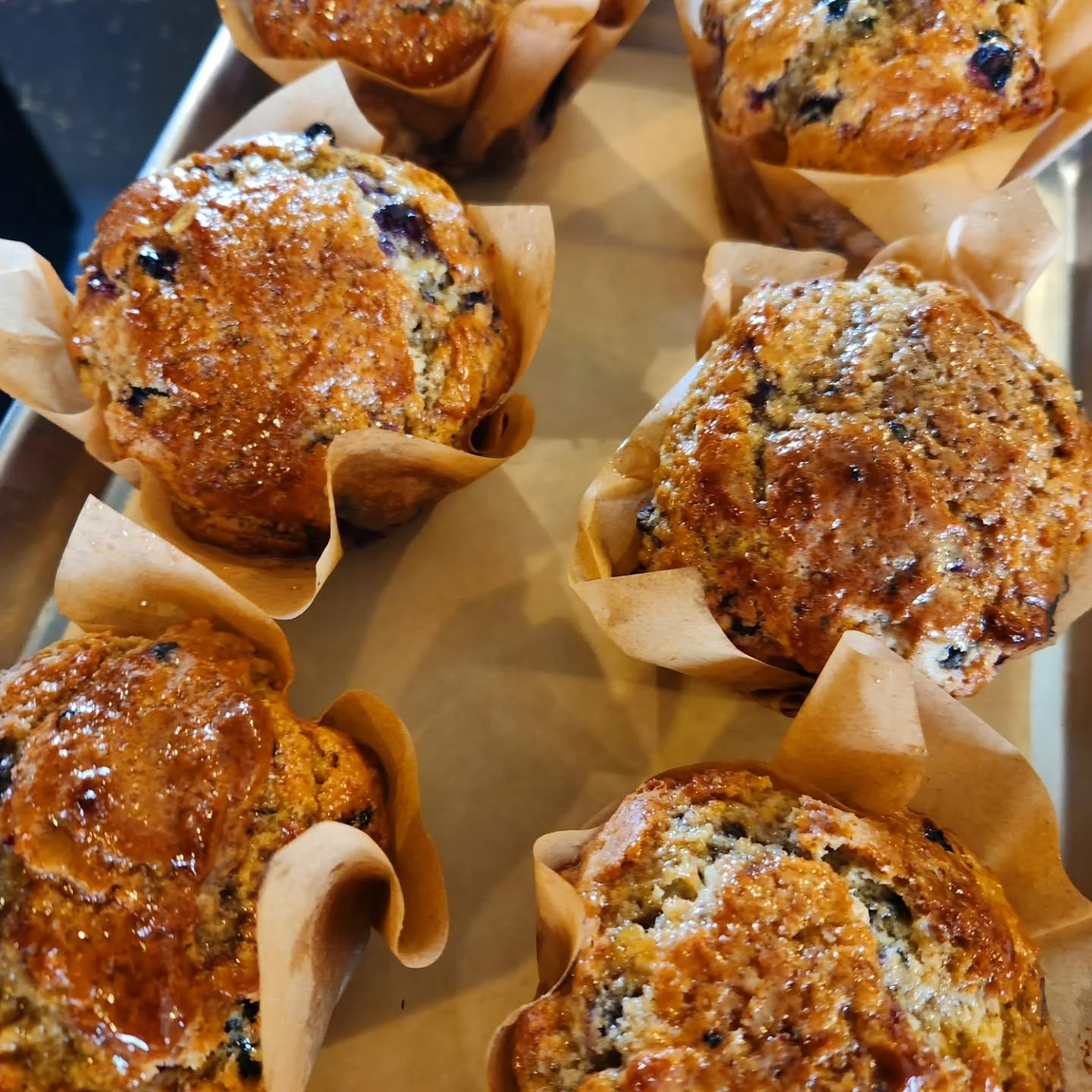 Happy Easter!🩷🩵💚 We'll have blueberry muffins available and some @bouchardfamilyfarms orange cardamom ployes for freedom jazz today. We'll also have a fire crackling in the dining room. Seems like we all need a little sweetness and warmth. 

We'll