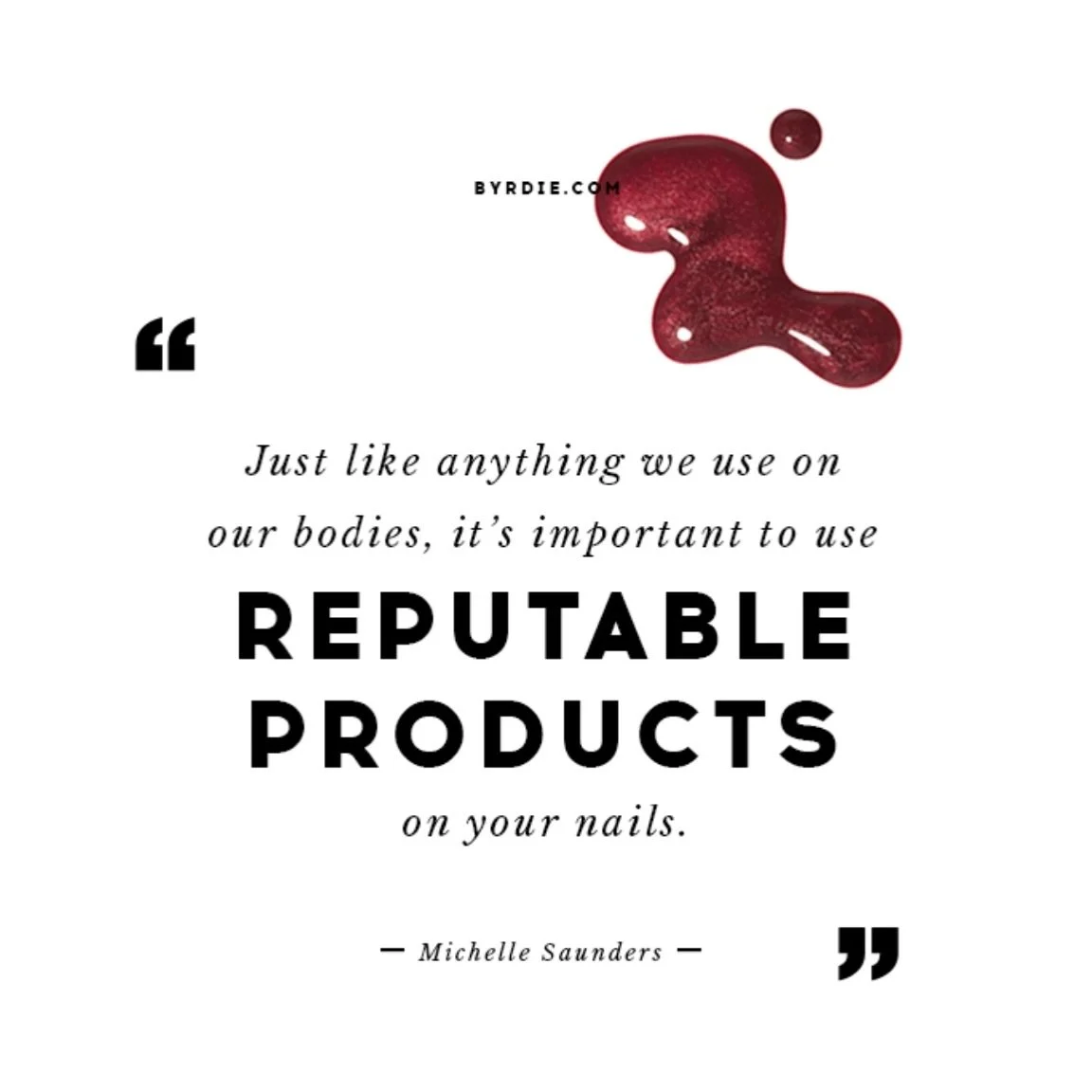 Nail care is body care. And just like any product we use on our skin or hair, what we put on our nails matters. We work exclusively with reputable brands that provide their SDS and prioritize safe, well-researched formulas. Have a product you&rsquo;d
