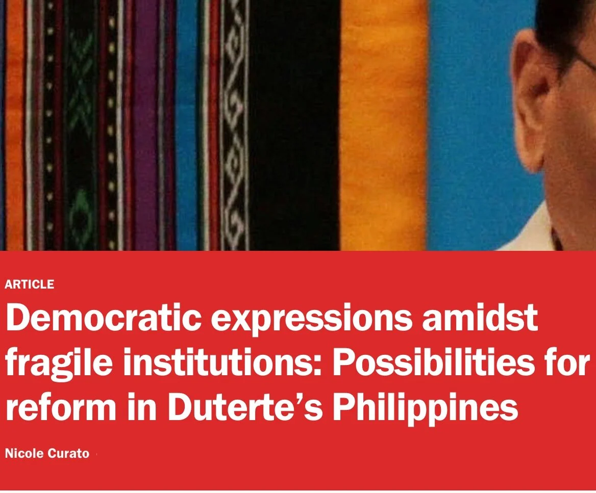Democratic expressions amidst fragile institutions: Possibilities for reform in Duterte’s Philippines