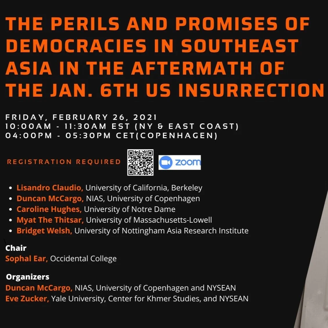 [Recording] The Perils and Promises of Democracies in Southeast Asia in the aftermath of Jan 6th US Insurrection