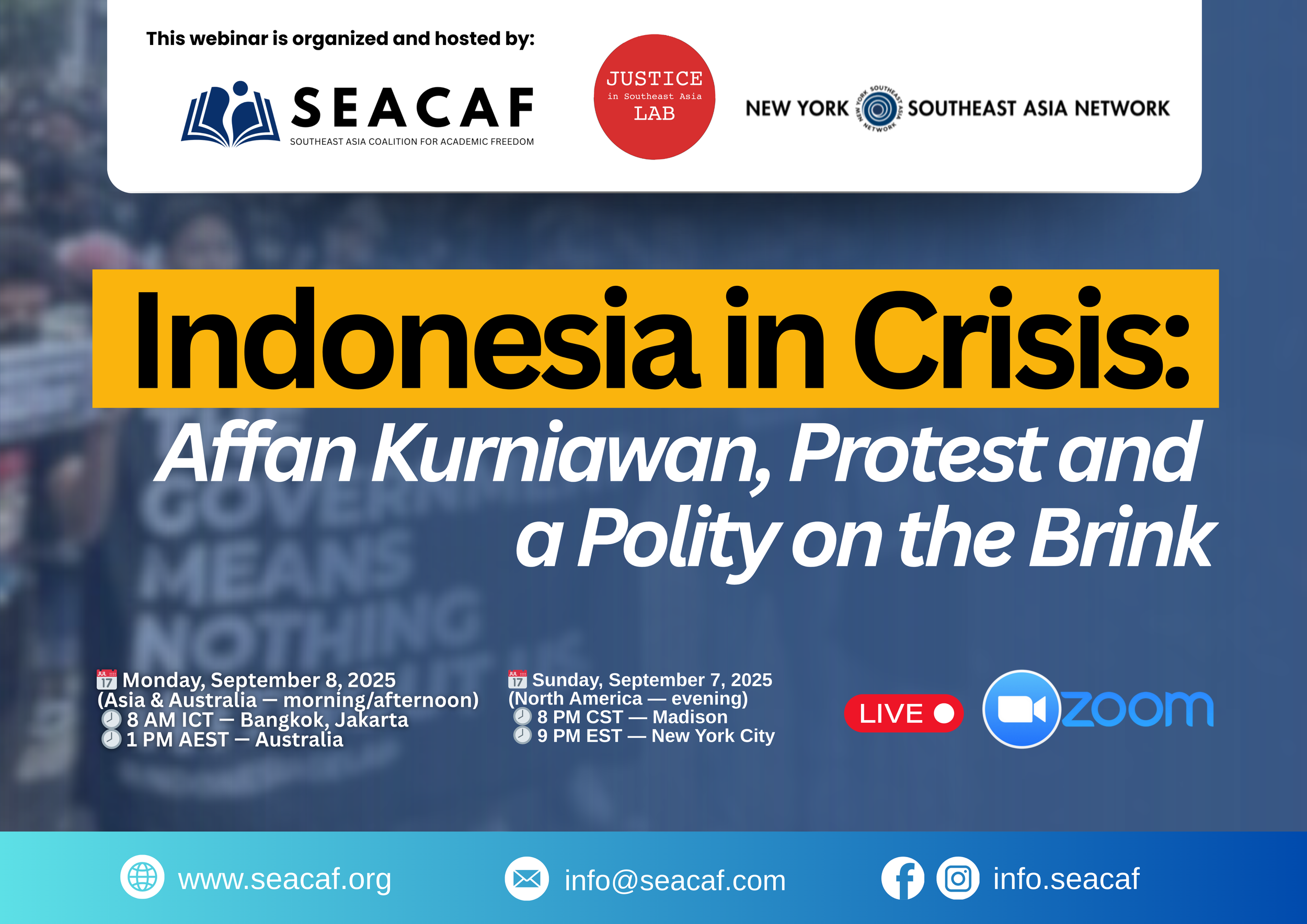 Indonesia in Crisis: Affan Kurniawan, Protest, and a Polity on the Brink