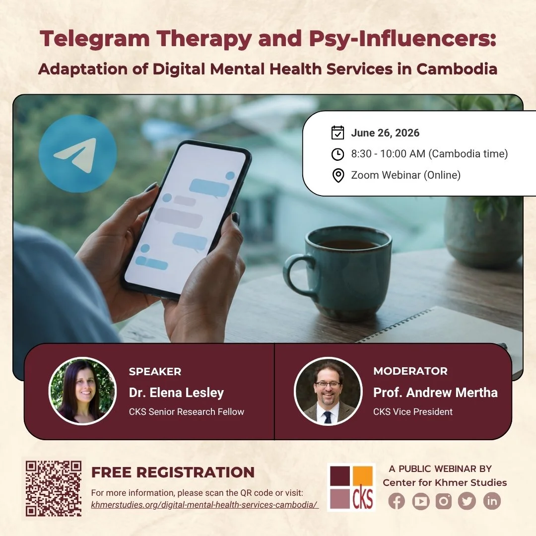 [Recording] Telegram Therapy and Psy-Influencers: Adaptation of Digital Mental Health Services in Cambodia