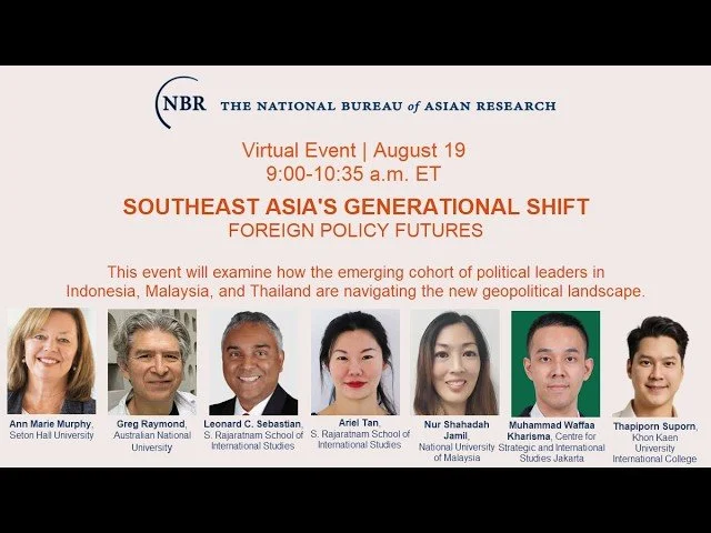 [Recording] Southeast Asia’s Generational Shift: Foreign Policy Futures