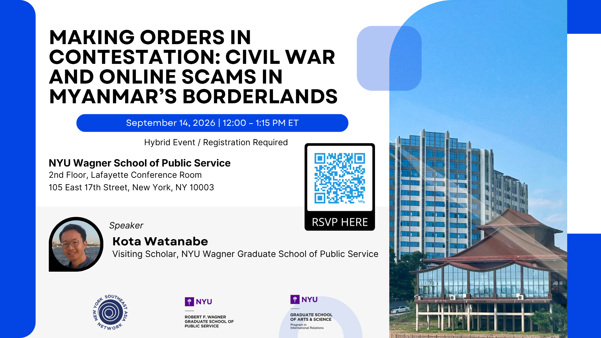 [Recording] Making Orders in Contestation: Civil War and Online Scams in Myanmar’s Borderlands